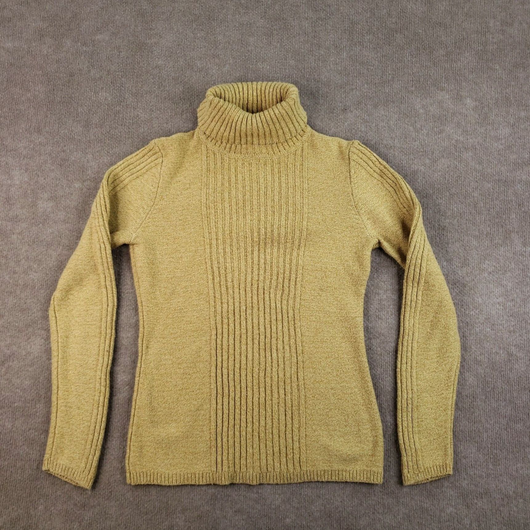 Vintage Sundance Sweater Womens Medium Yellow Gold Pullover Turtleneck Knit Casual Size M / US 6-8 / IT 42-44 - 2 Thumbnail