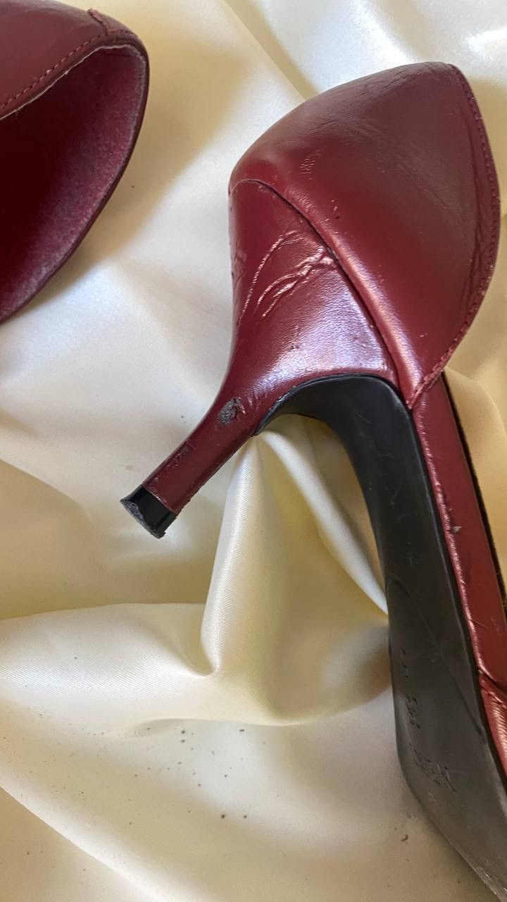 Vintage Vintage burgundy kitten heels Size US 8 / IT 38 - 8 Thumbnail