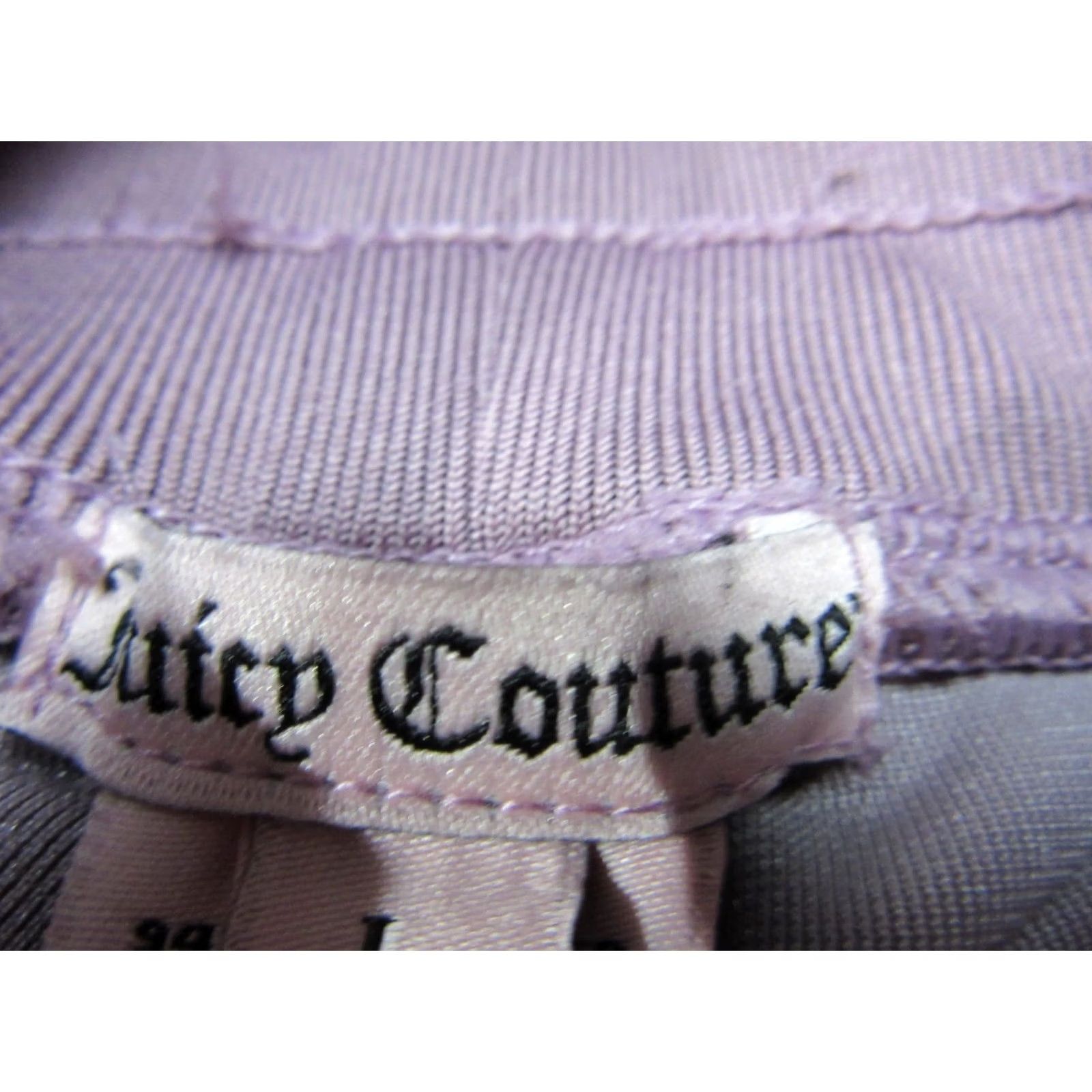 Juicy Couture Juicy Couture Pants Womens Large Pink Lilac Snow Stretch Velour Ruched Mid Rise Size 36" / US 14 / IT 50 - 7 Thumbnail
