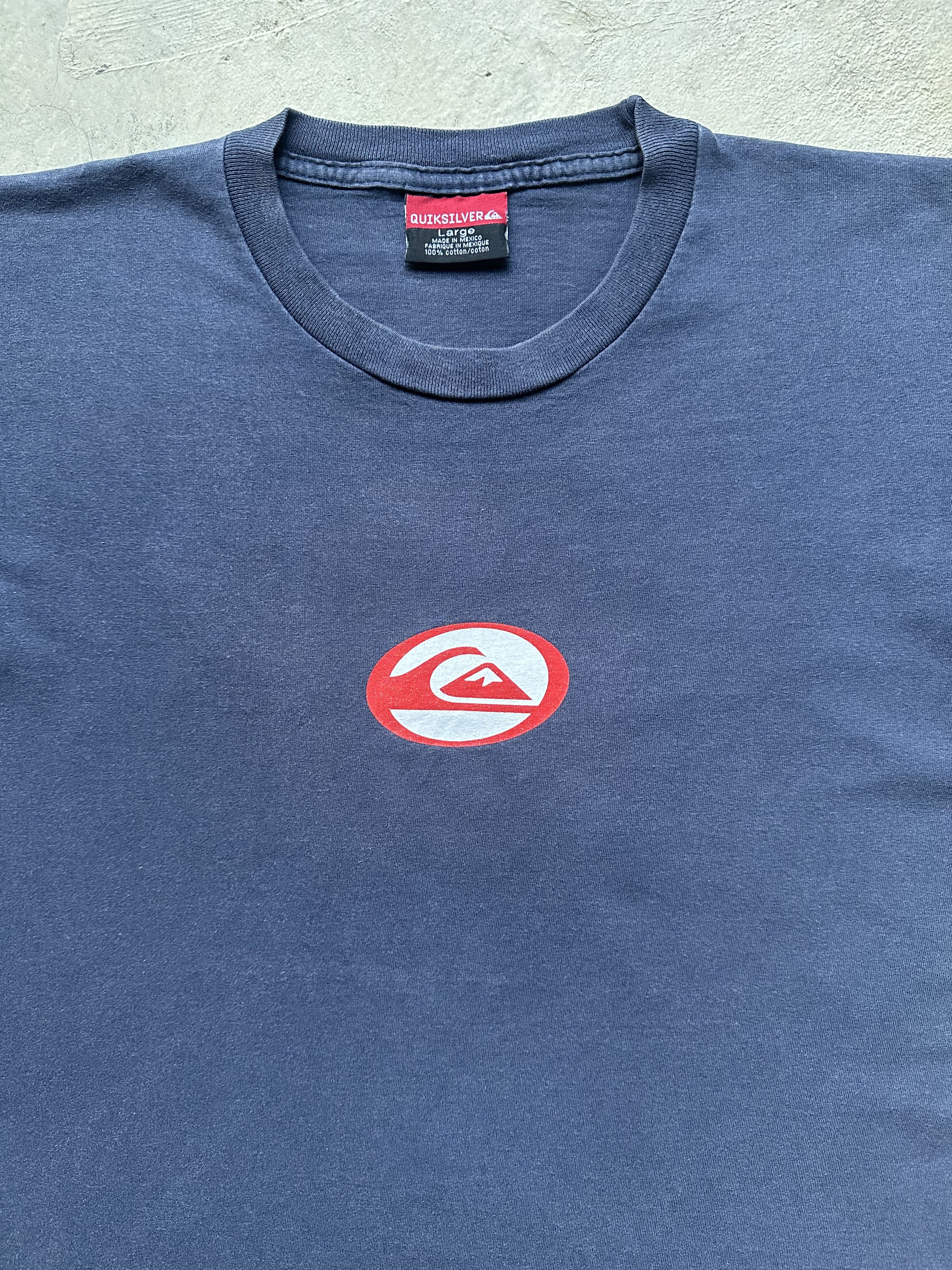 Quicksilver Vintage 90s Quiksilver Big Logo Graphic Tee Size US L / EU 52-54 / 3 - 4 Thumbnail