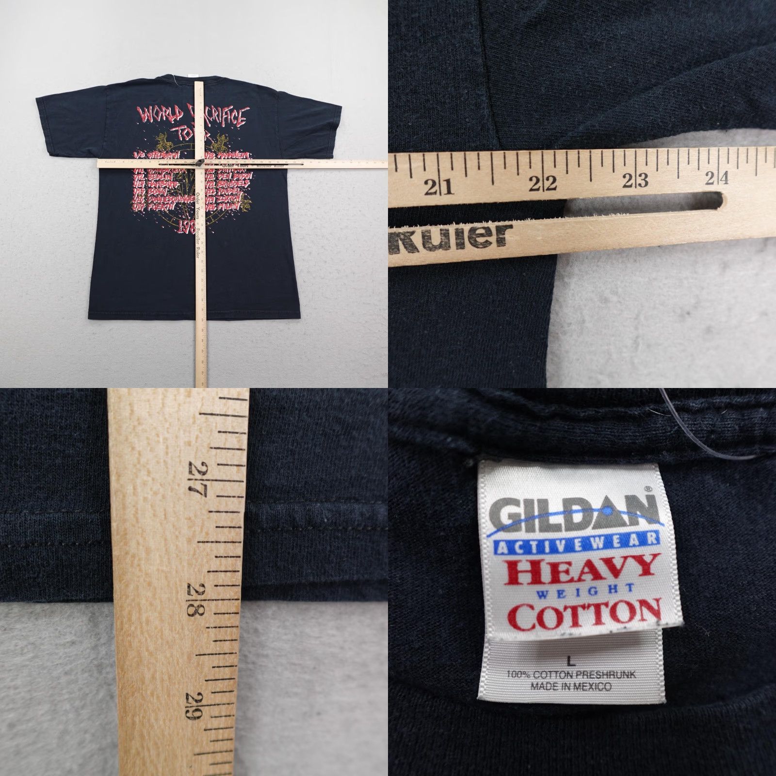 Gildan Vintage Slayer Shirt Mens Large Black South Of Heaven Metal Band Tour 2004 Y2K Size US L / EU 52-54 / 3 - 8 Thumbnail