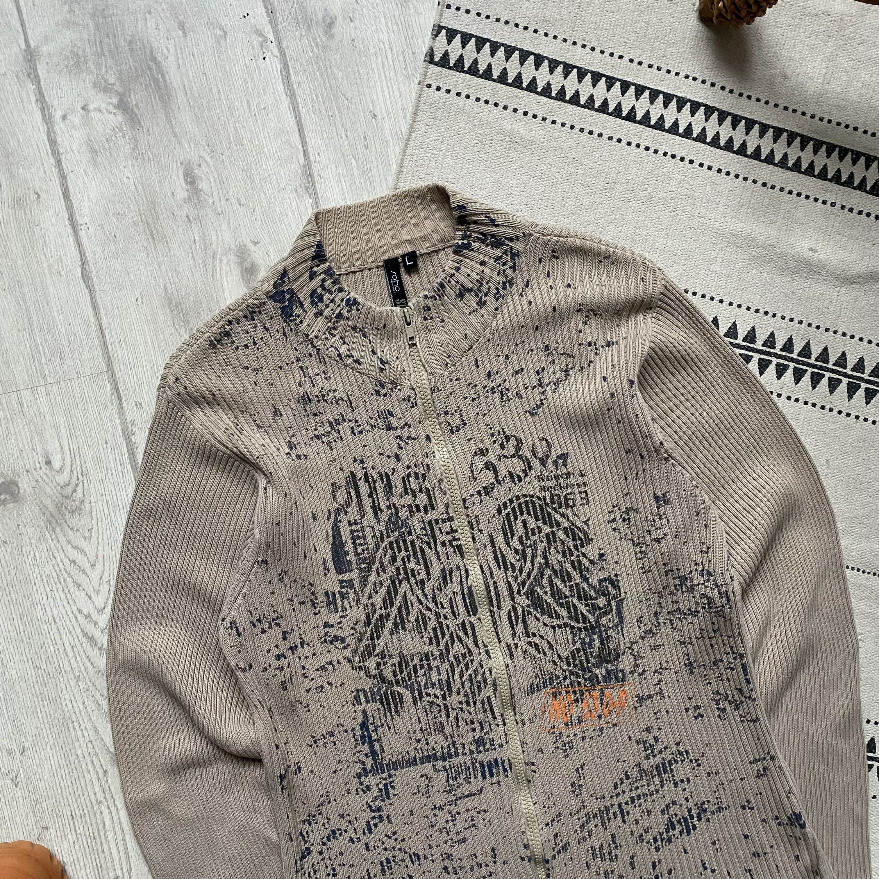 If Six Was Nine Vintage 90s Diesel style ribbed sweater Avantgarde Y2K Opium Size US M / EU 48-50 / 2 - 3 Thumbnail