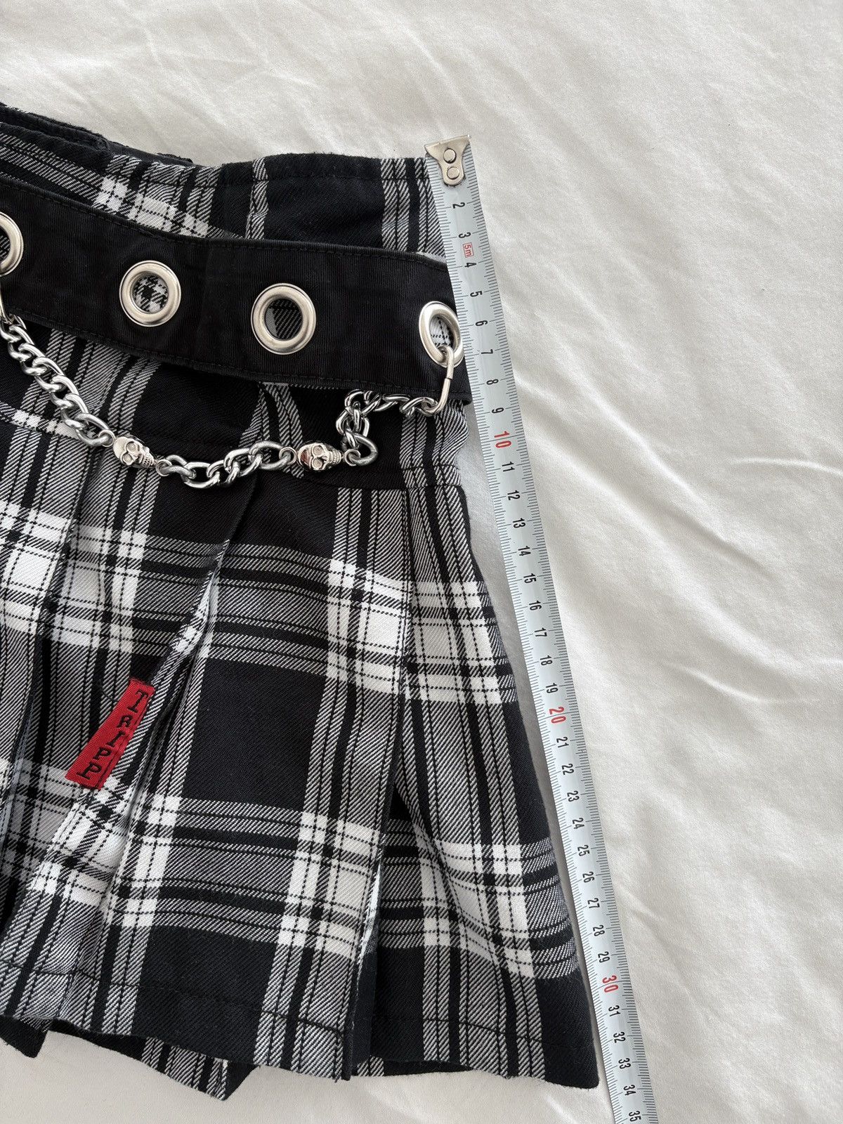 Tripp NYC × Vintage Vintage Tripp NYC Skirt Medium White Black Plaid Mini Tutu Size 28" / US 6 / IT 42 - 12 Thumbnail