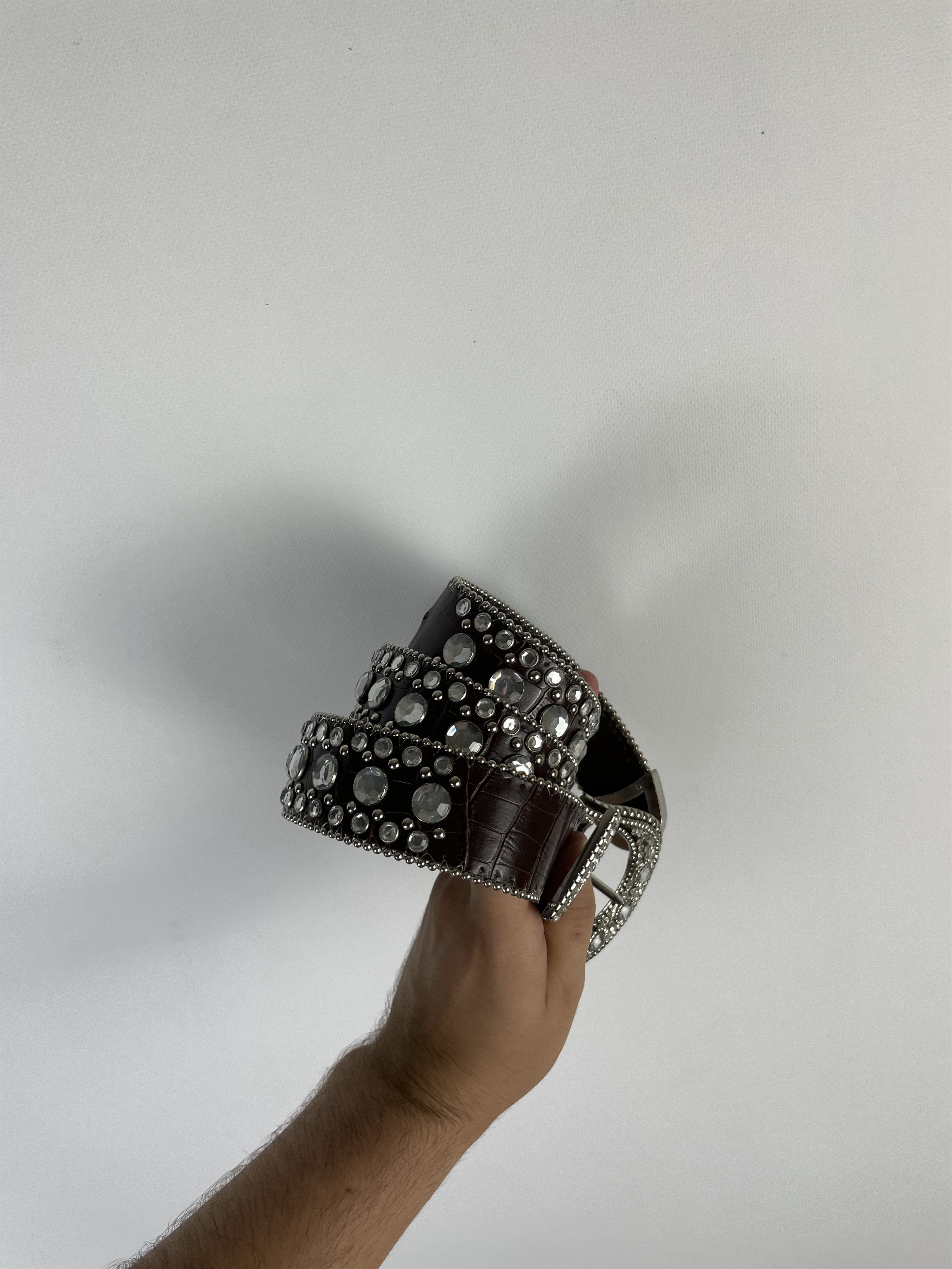 Other Vintage Leather belt Avant Garde Style Y2k Size ONE SIZE - 3 Thumbnail