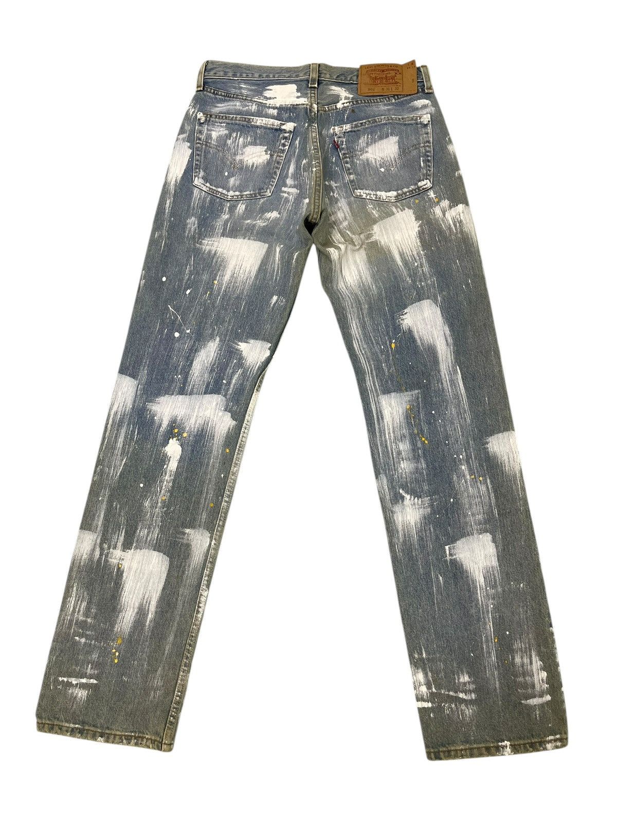 Levi's Vtg 1998 Levi’s 501 USA Painted Art Regular Straight 3🟦8 Size US 31 - 1 Thumbnail