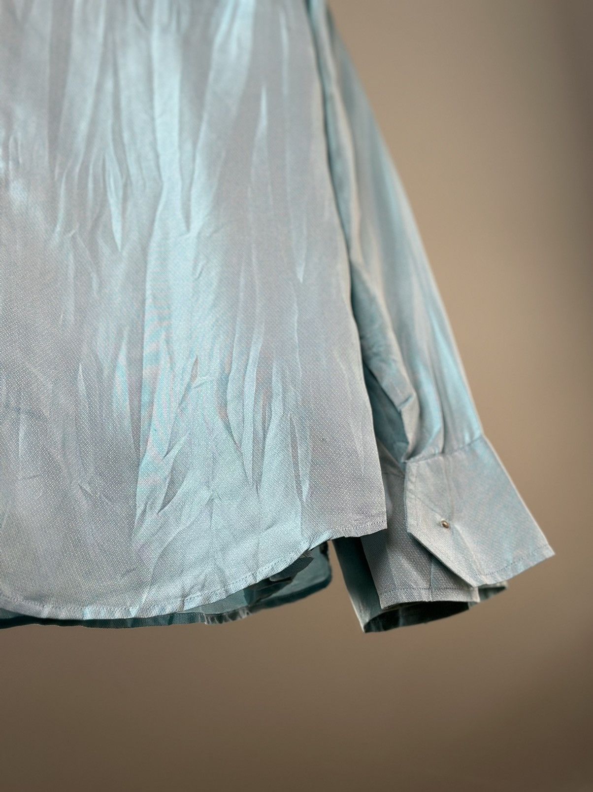 Just Cavalli Roberto Cavalli Silk Blouse Stone Embellished Designer BLUE Size L / US 10 / IT 46 - 12 Thumbnail