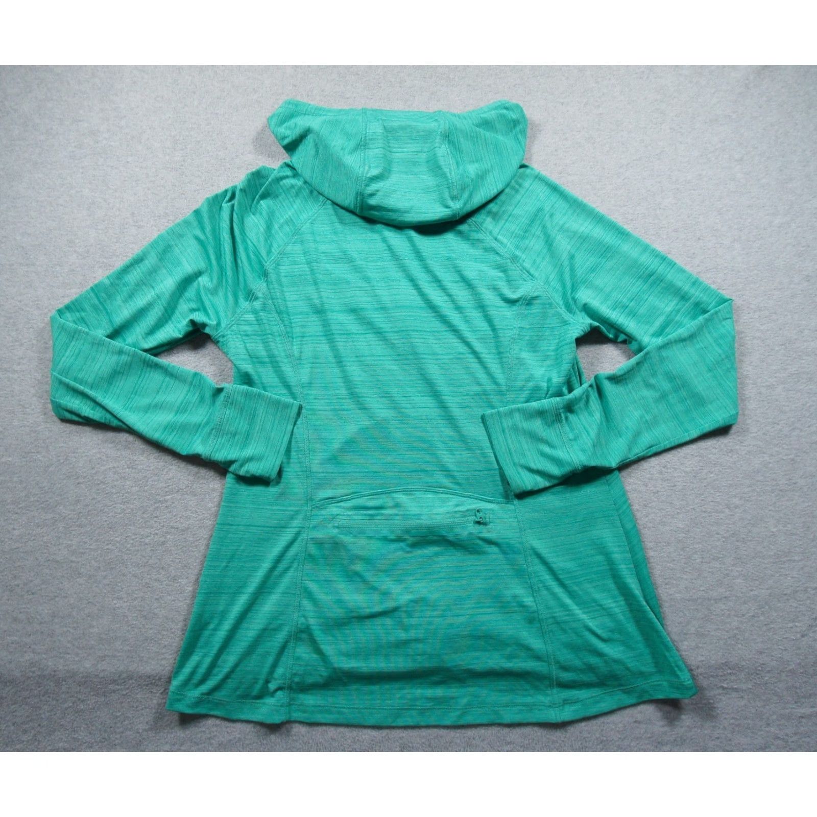 Athleta Athleta Hoodie Womens Large Petite Green Full Zip Activewear Hooded Pockets Stretch Solid LP Size L / US 10 / IT 46 - 5 Thumbnail