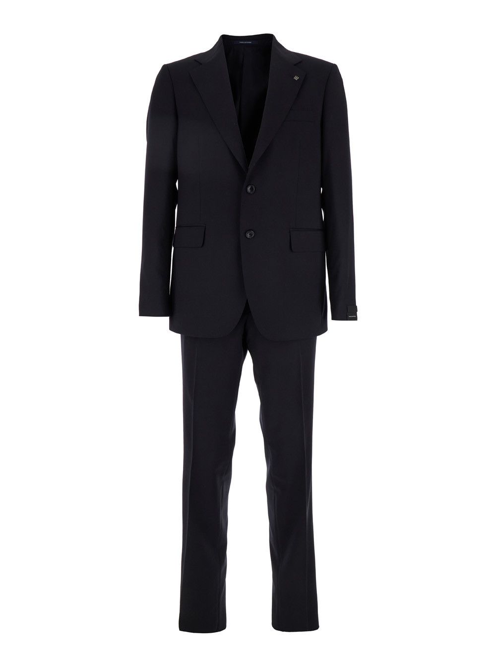 Tagliatore Blue Single-Breasted Suit with Notched Revers and Brooch Detail on the Front in Wool Man Size US M / EU 48-50 / 2 - 1 Thumbnail