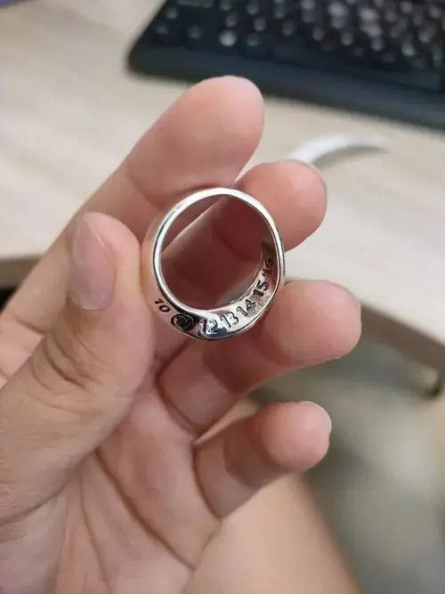 6SHOT Twisted Engraved Number Ring (size 7-10) Size ONE SIZE - 3 Thumbnail