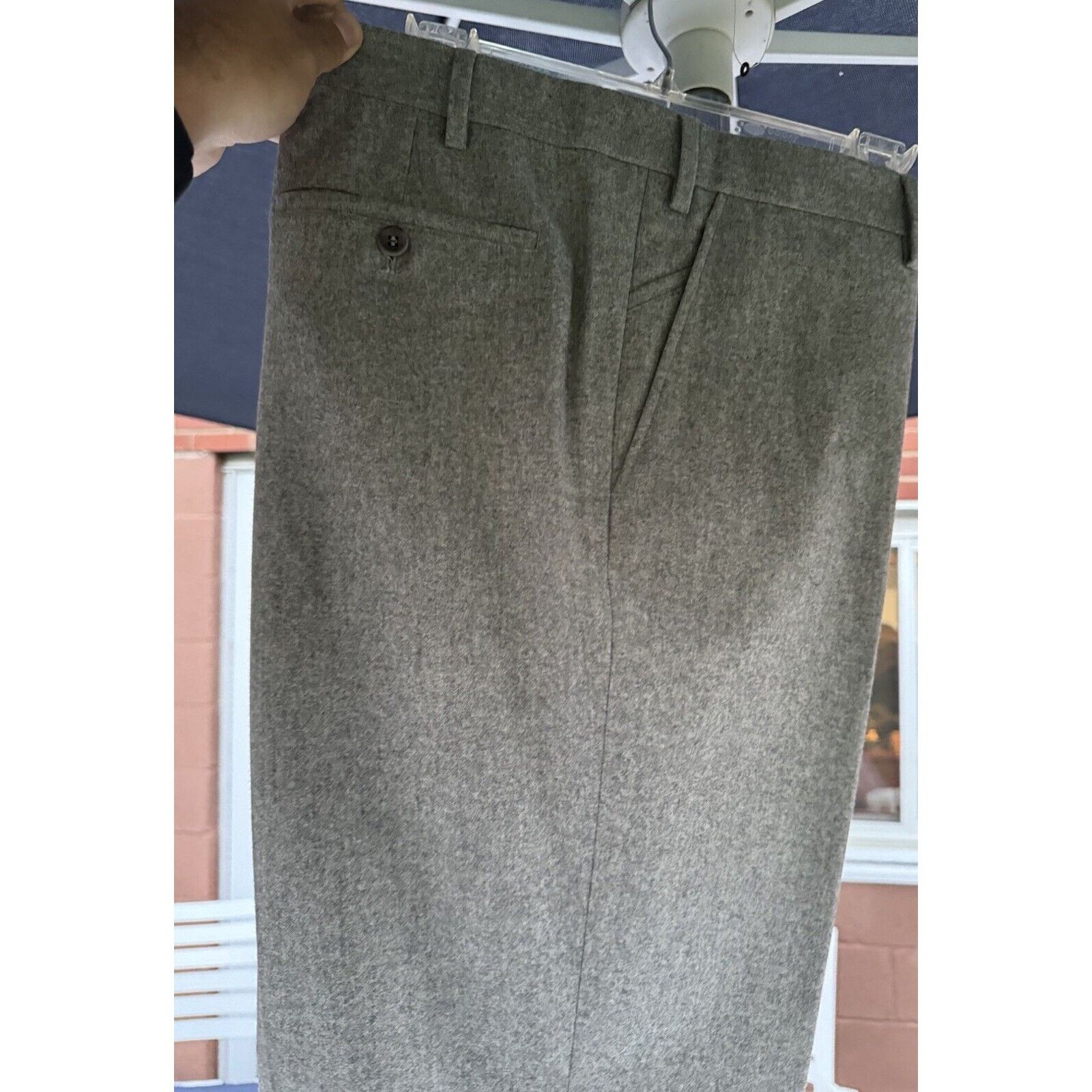Loro Piana Loro Piana Trousers Wool Flannel Tweed Gray 58/28 Ins Pants Size US 42 / EU 58 - 4 Thumbnail