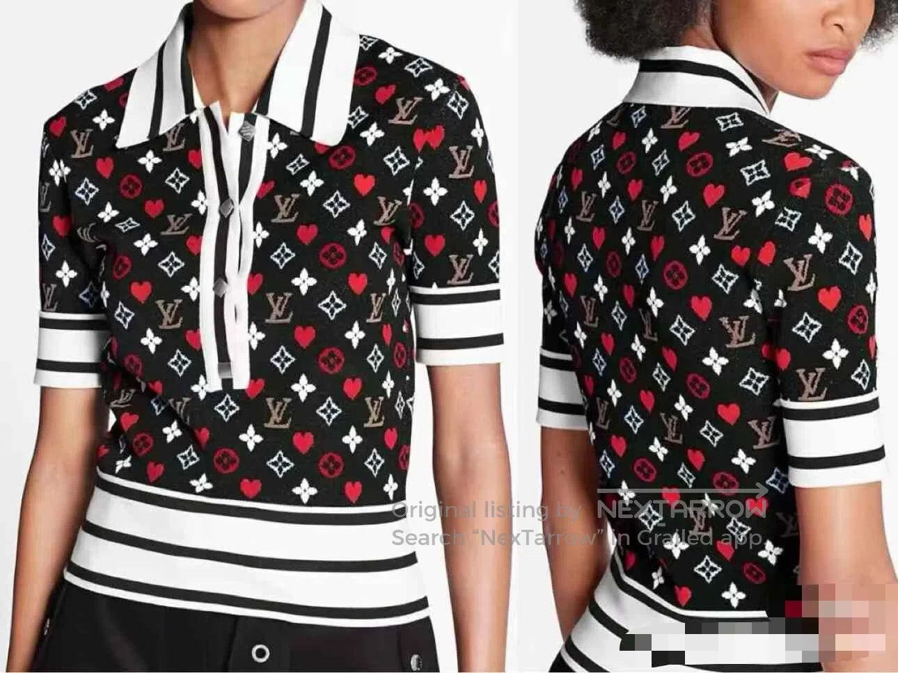 Louis Vuitton Louis Vuitton Card Suit Knit Short-Sleeve Top. Size XS / US 0-2 / IT 36-38 - 7 Thumbnail