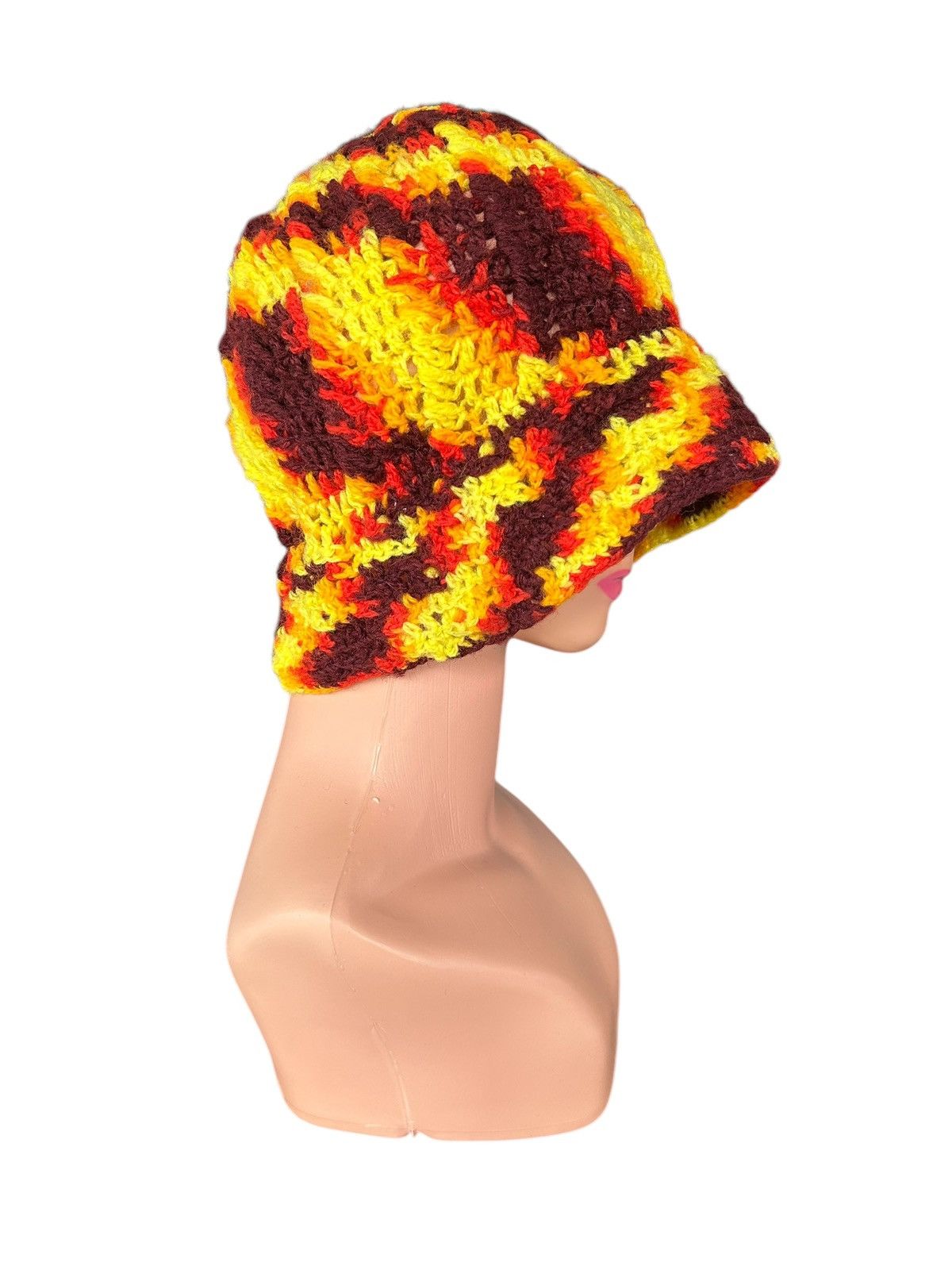 Kapital Crochet Knitteh handmade distressed beanie hats Size ONE SIZE - 3 Thumbnail