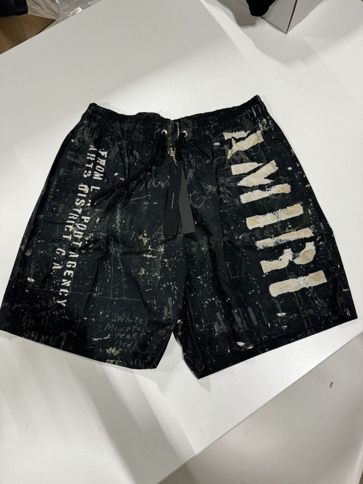 Amiri Amiri Stencil Logo Swim Shorts NEW 600$ Size US 30 / EU 46 - 1 Thumbnail