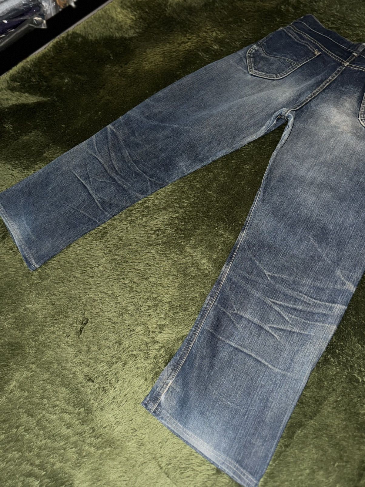 Lee [32x33] 00s Lee Japan Sashiko Custom Denim Pants Size US 32 / EU 48 - 12 Thumbnail