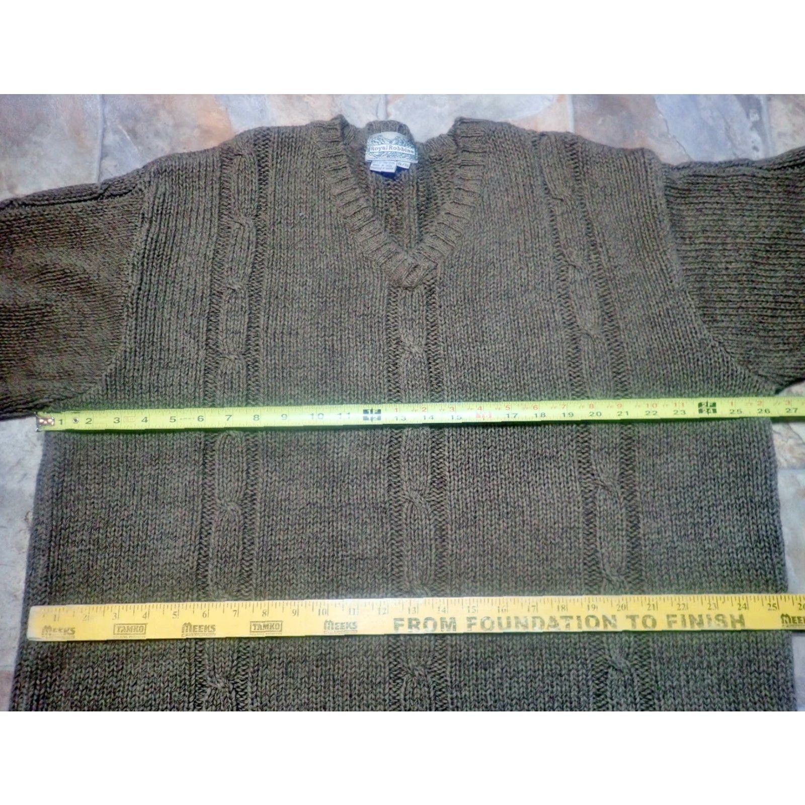 Royal Robbins VINTAGE Royal Robbins Heavyweight Cable Knit Pullover Sweater XL Classic Outdoor Mens Size US XL / EU 56 / 4 - 6 Thumbnail