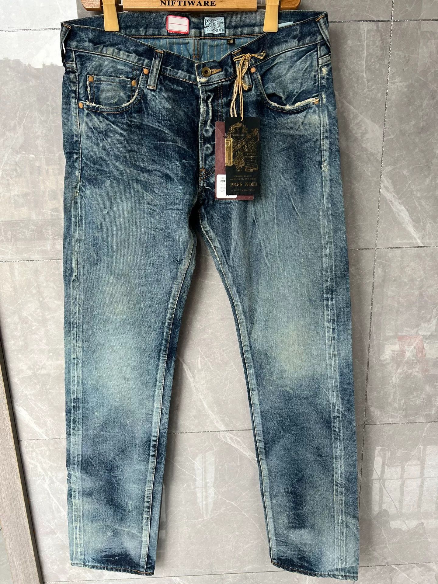 Visvim PRPS NOIR Distressed Denim Jeans Size US 36 / EU 52 - 1 Thumbnail