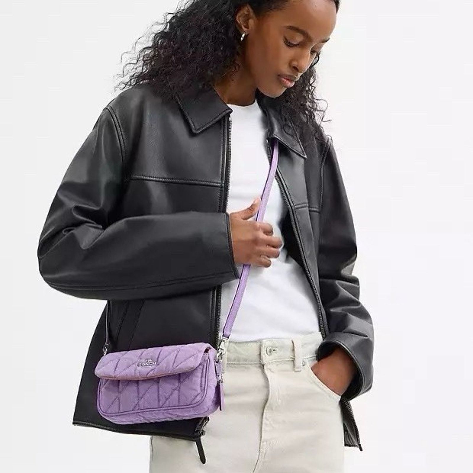 Coach NWT COACH Hailey Flap Bag CBI88 Iris Denim Leather Bag Size ONE SIZE - 7 Thumbnail