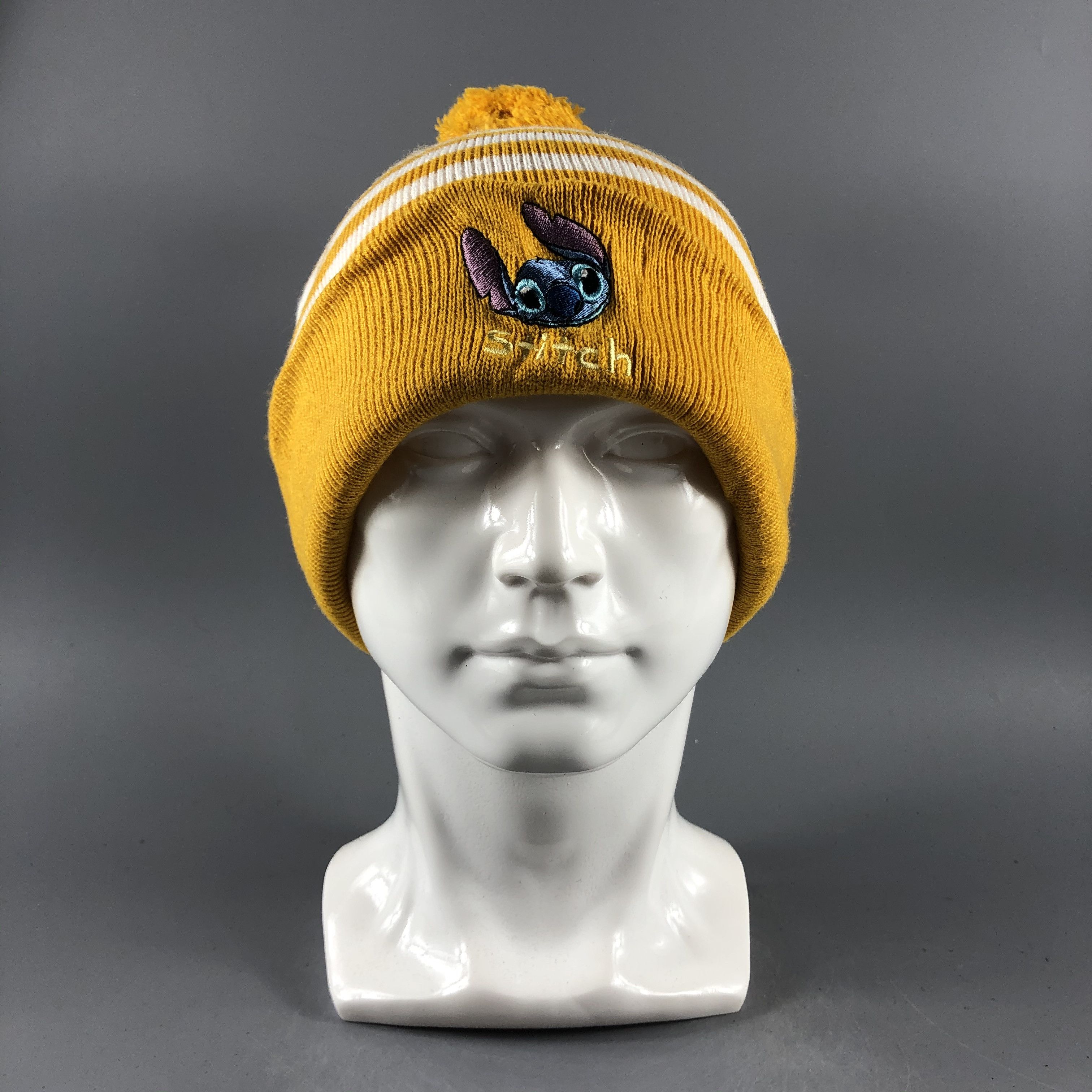 Disney × Vintage Stitch x Disney Bobble Beanie Snow Hat Snow Cap -D415 Size ONE SIZE - 8 Thumbnail