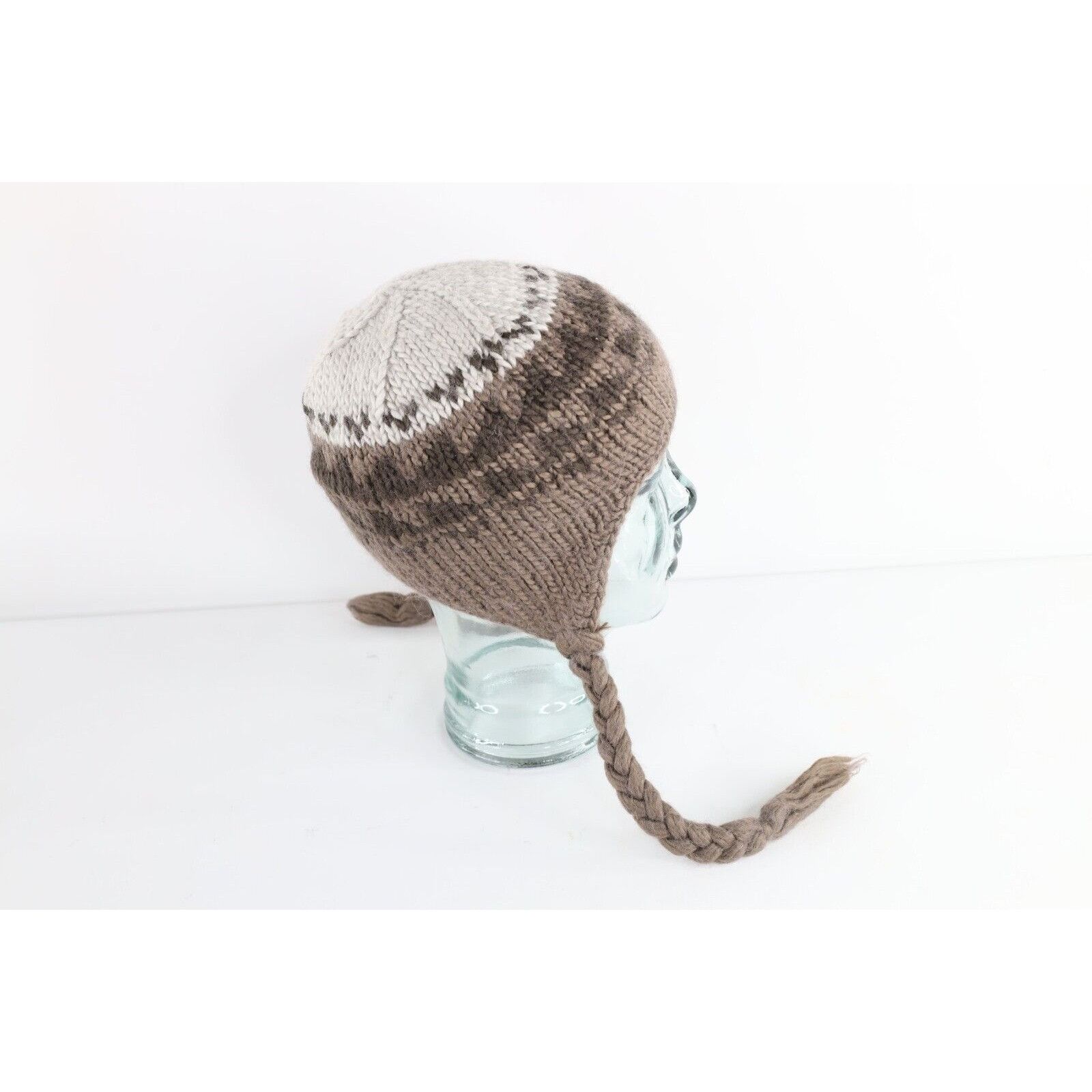 The North Face Vintage The North Face Wool Blend Chunky Knit Ear Flap Hat Size ONE SIZE - 5 Thumbnail