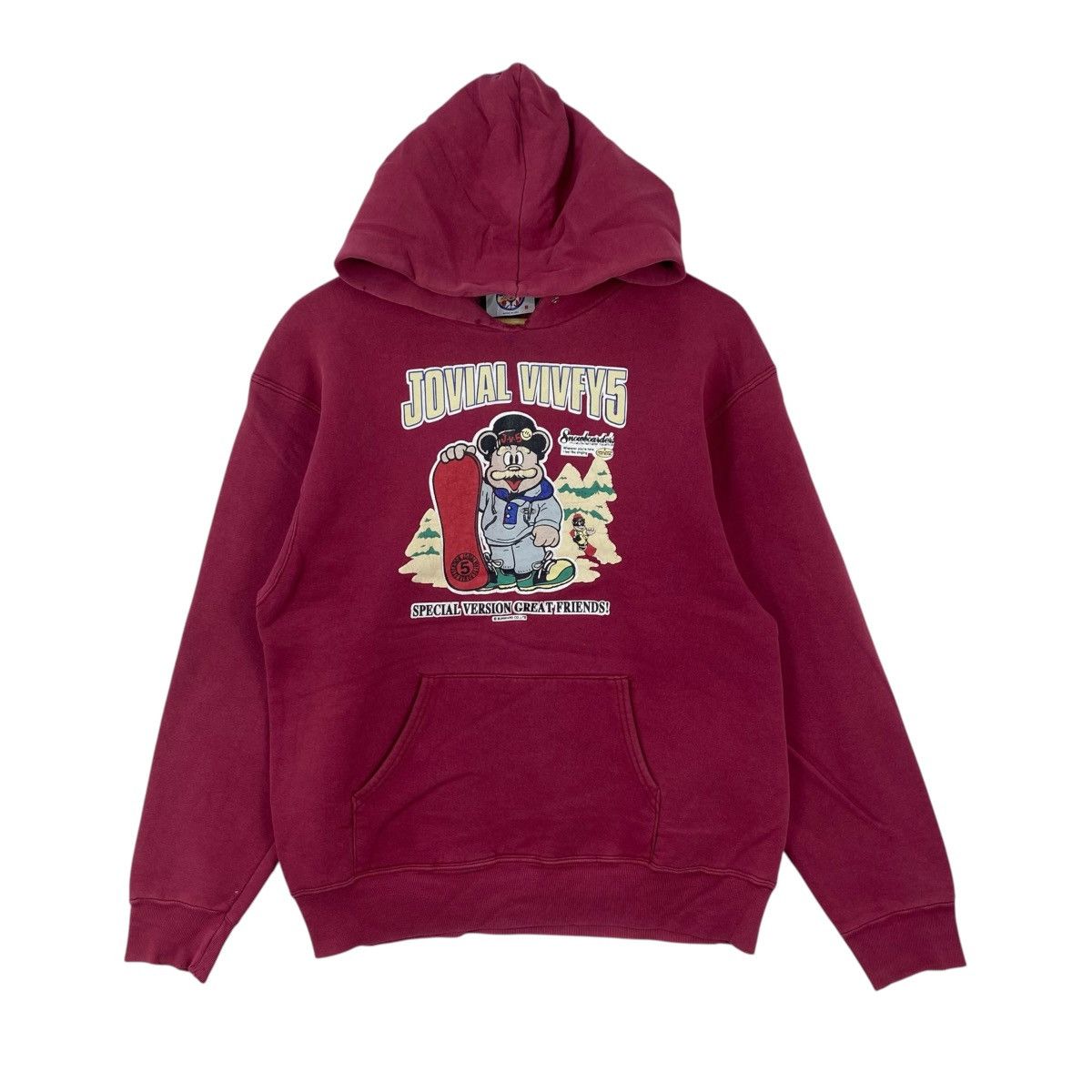 Vintage Vintage 90s Jovial Vivfy 5 Snowboard Bear Hoodie USA Made M Size US M / EU 48-50 / 2 - 1 Thumbnail