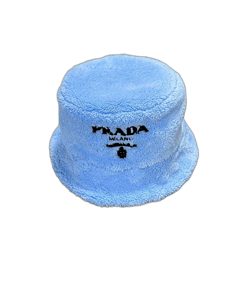Blue Plush Fisherman Hat by PRADA-yf
