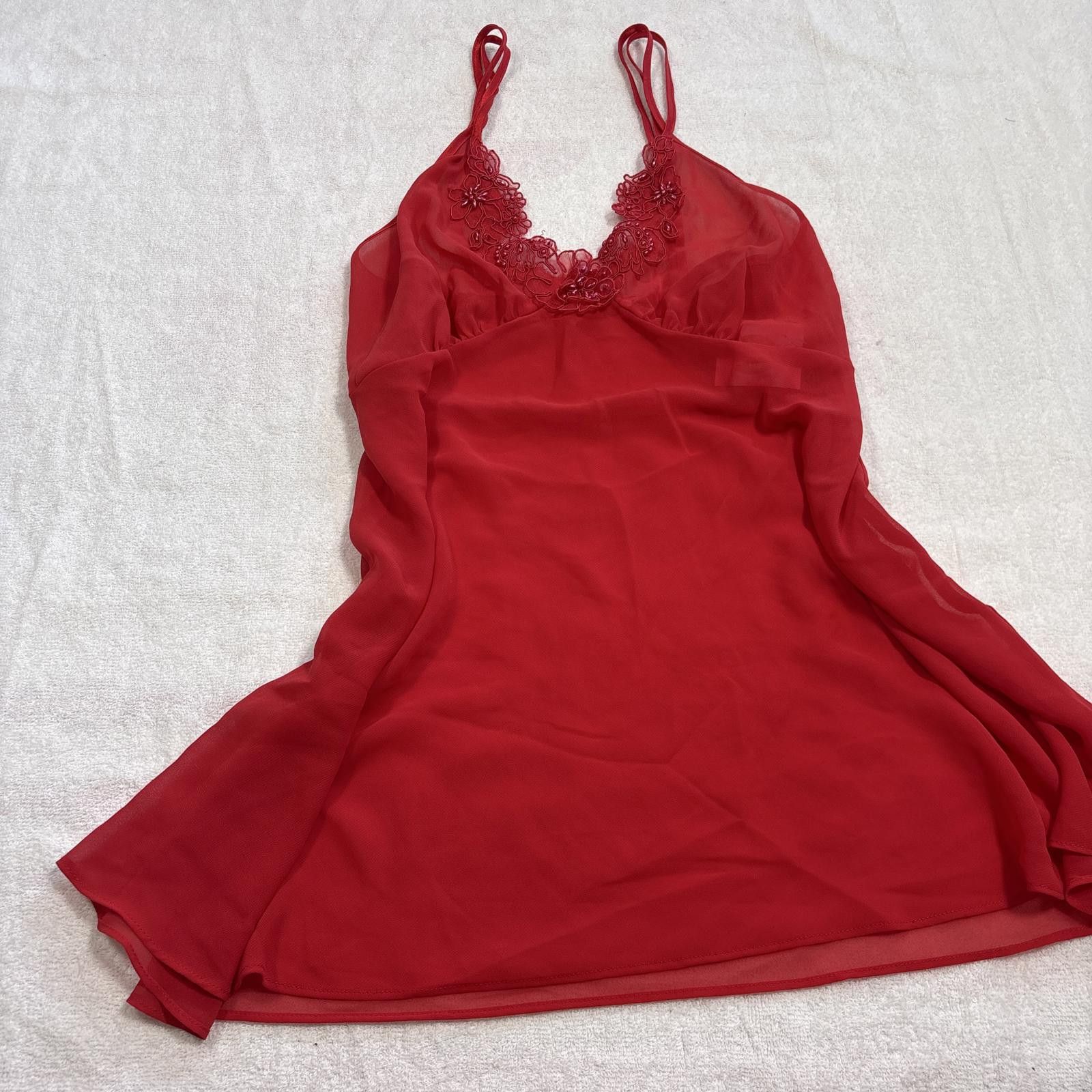 Other vintage beaded red slip dress Size M / US 6-8 / IT 42-44 - 1 Thumbnail
