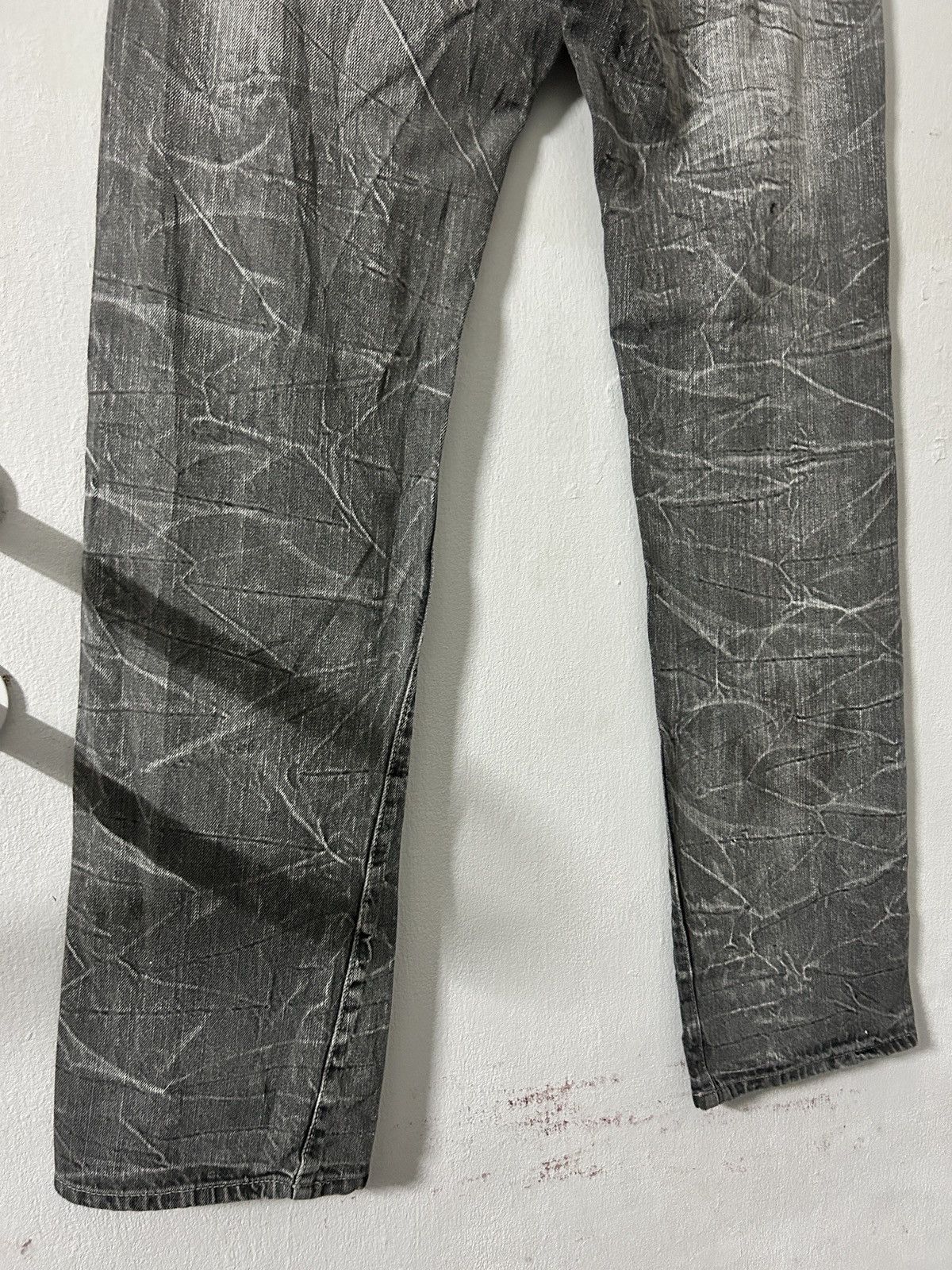If Six Was Nine Dominate Handcrafted Jeans Sick Acid Wash Design Size US 31 - 2 Thumbnail