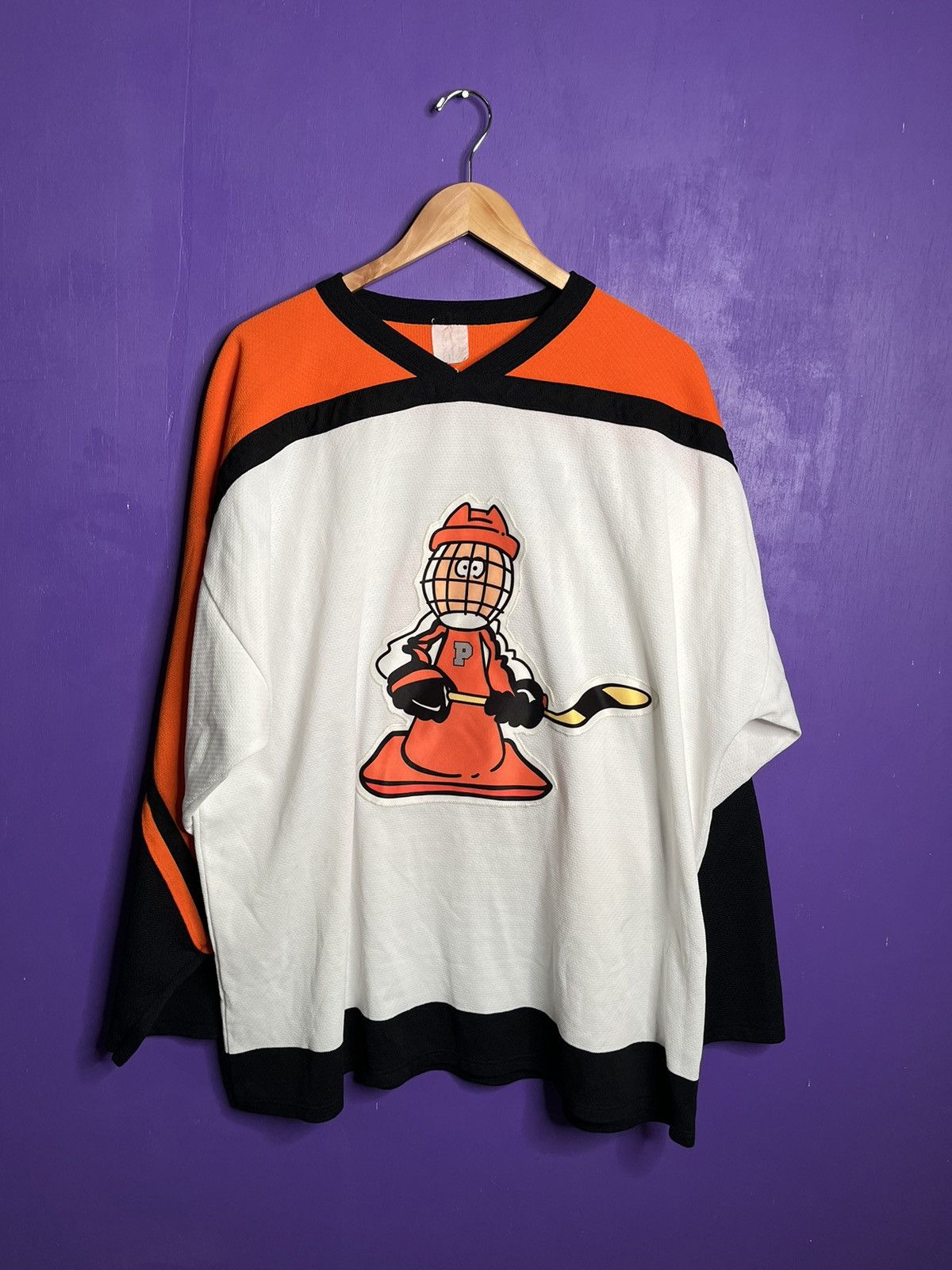 Vintage 90s Famous Montreal traffic cone hockey jersey
