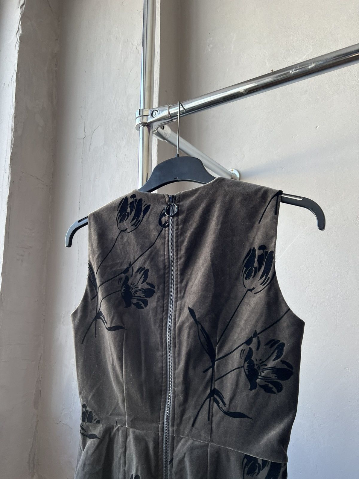 Max Mara SPORT MAX MARA CODE VELOUR FLOWERS ART WOMEN DRESS US 8 Size M / US 6-8 / IT 42-44 - 15 Thumbnail
