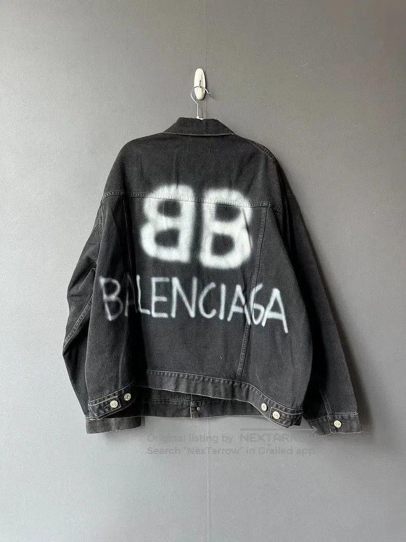 Balenciaga Balenciaga Inkjet Denim Jacket. Size US XS / EU 42 / 0 - 2 Thumbnail