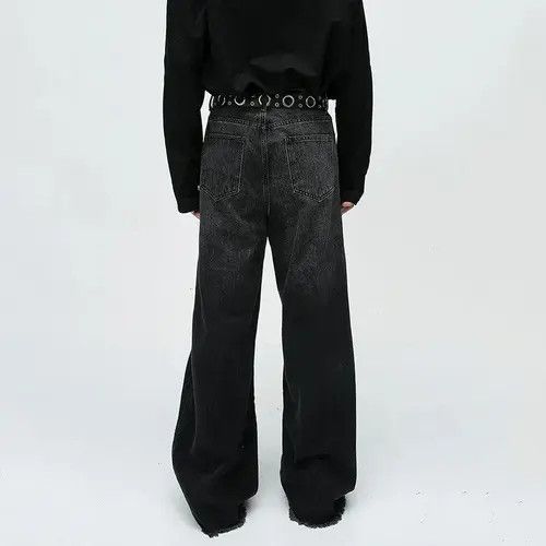 Jean Michiko x Ayami Black Baggy Wide Leg Denim Jeans Size US 32 / EU 48 - 4 Thumbnail