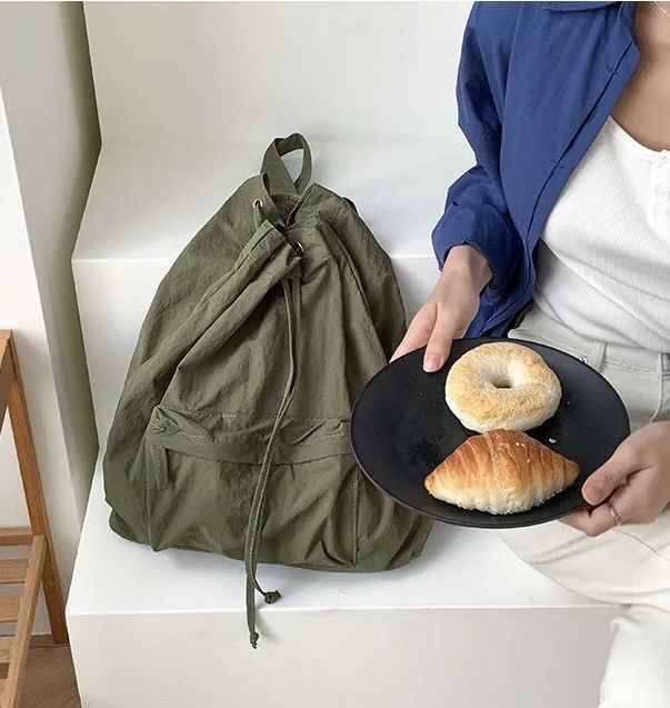 Japanese Brand Streetwear Nylon Lightweight Drawstring Backpack Size ONE SIZE - 6 Thumbnail