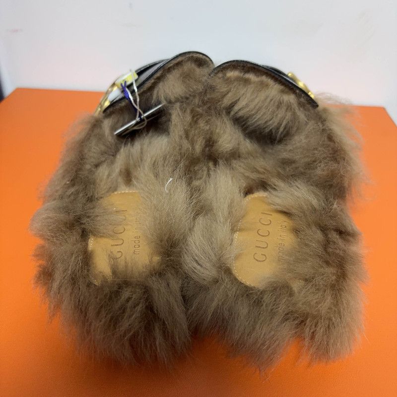 Gucci Gucci Princetown Black Fur Lined Slippers - Size US 8 / EU 41 - 3 Thumbnail