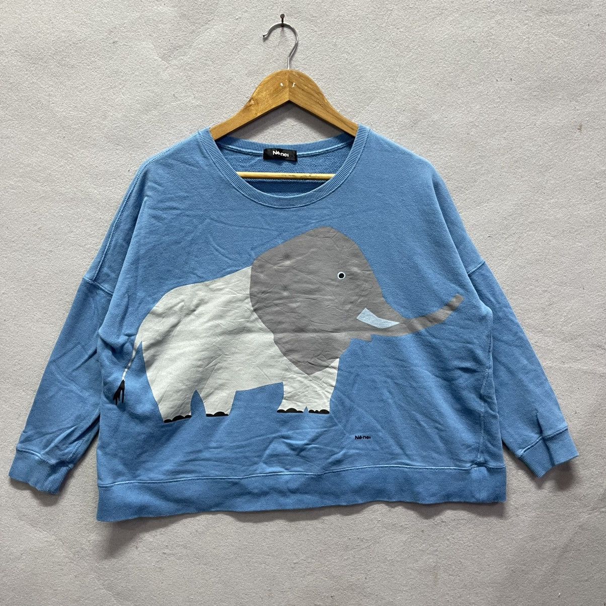 Ne-Net Ne-net Elephant Graphic Blue Sweatshirt Size M / US 6-8 / IT 42-44 - 1 Thumbnail