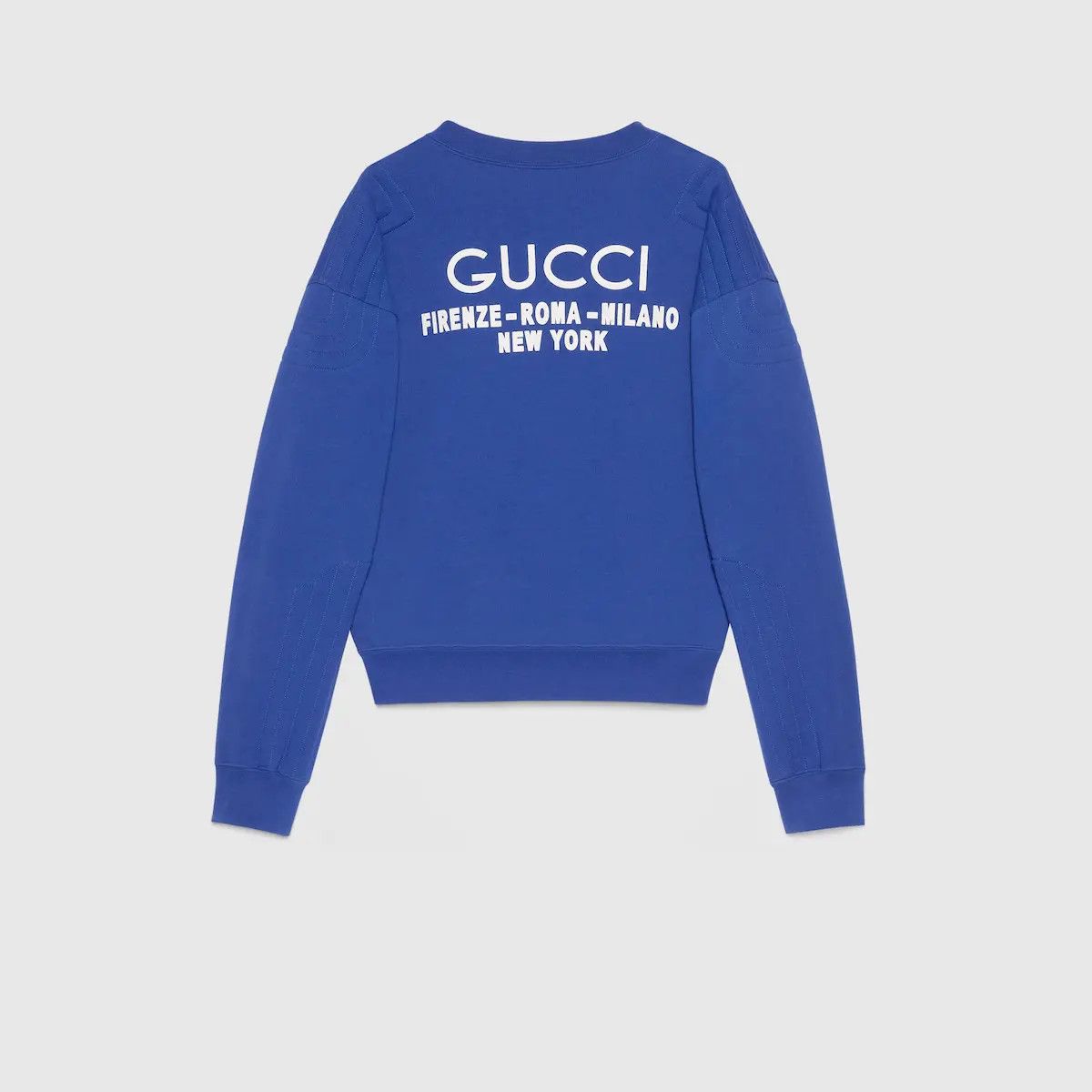 Gucci o1s1wg110225 Cities Cotton Jersey Sweatshirt in Blue
