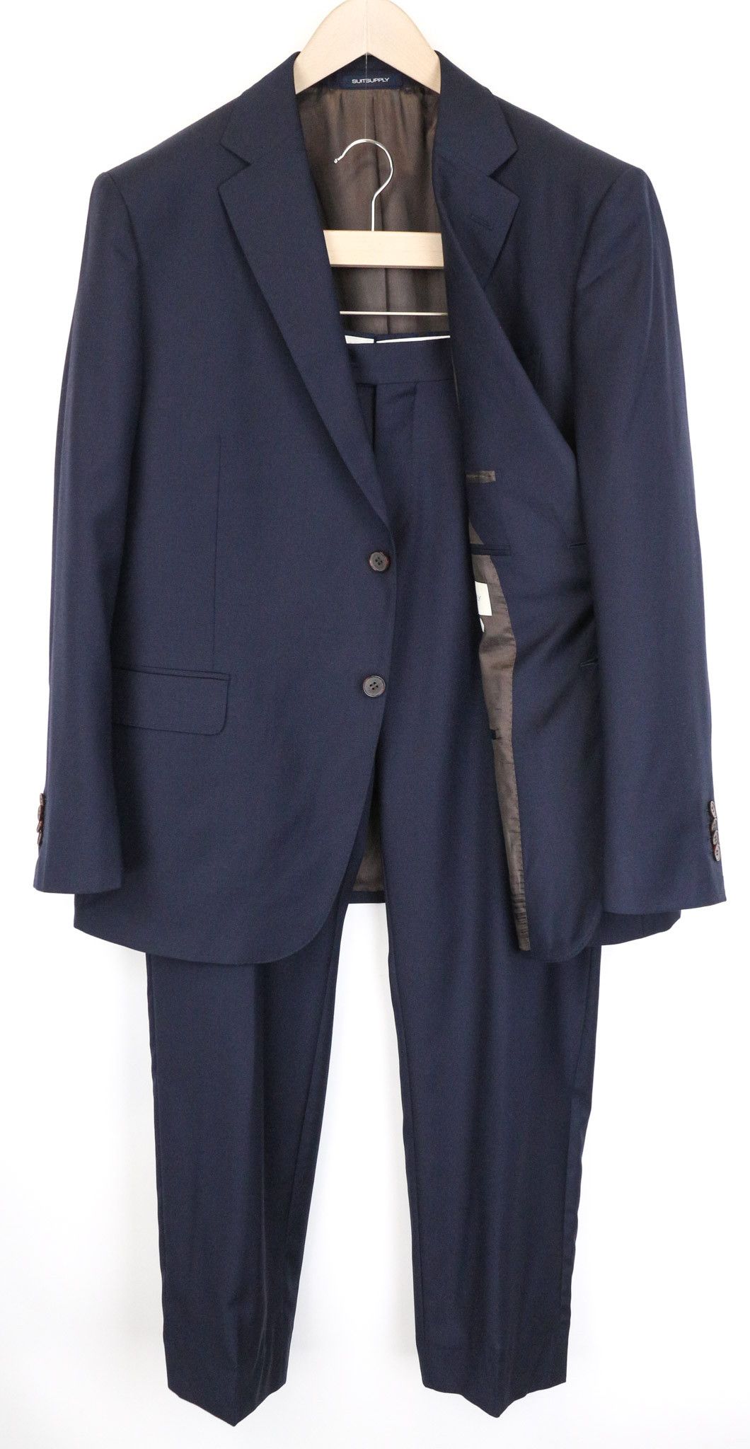 Suitsupply NAPOLI UK46S Blue Wool Single-Breasted 2 Piece Suit 75521 Size 46S - 1 Thumbnail