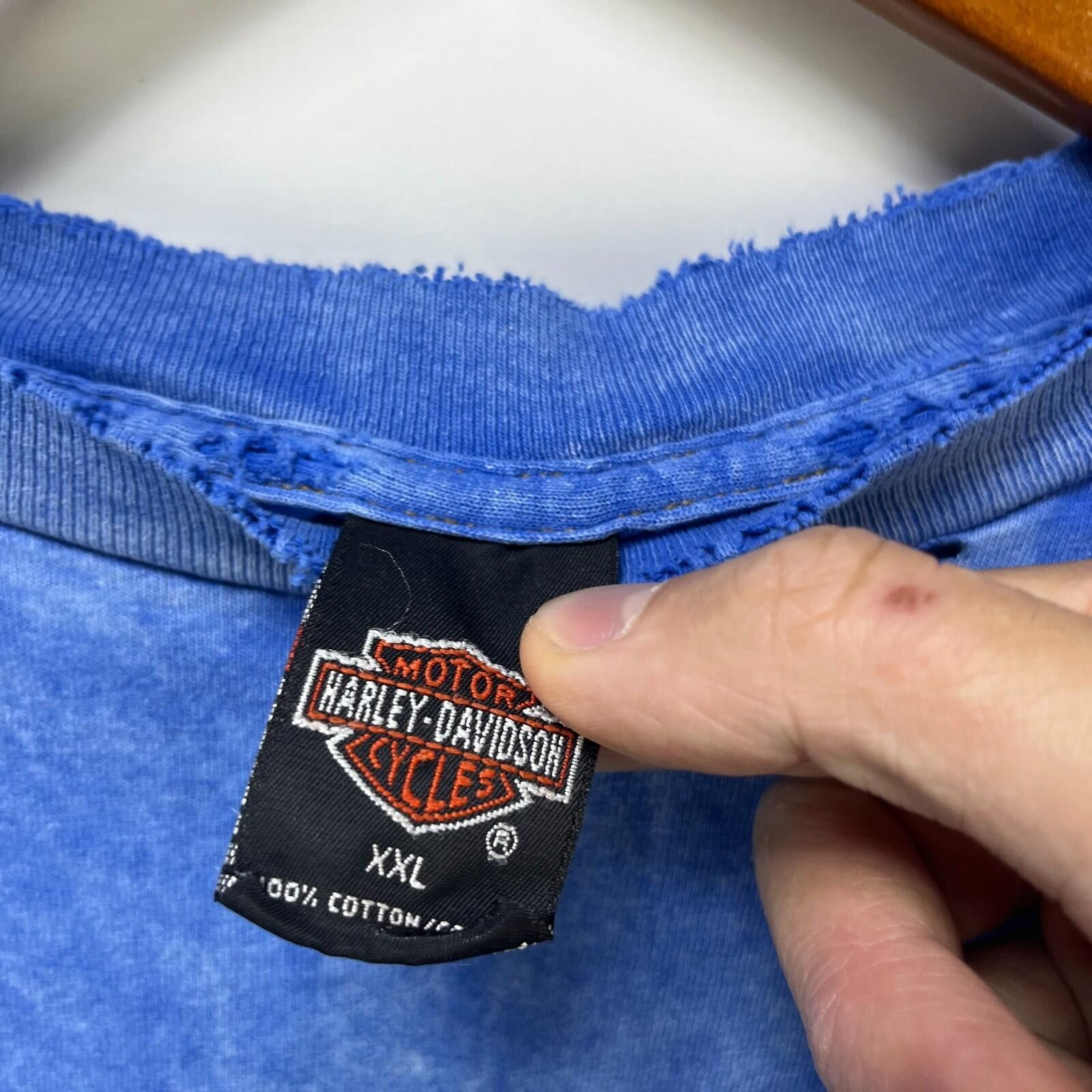 Harley Davidson Vintage Harley Davidson Las Vegas Nevada Blue T Shirt 2XL Size US XXL / EU 58 / 5 - 6 Thumbnail