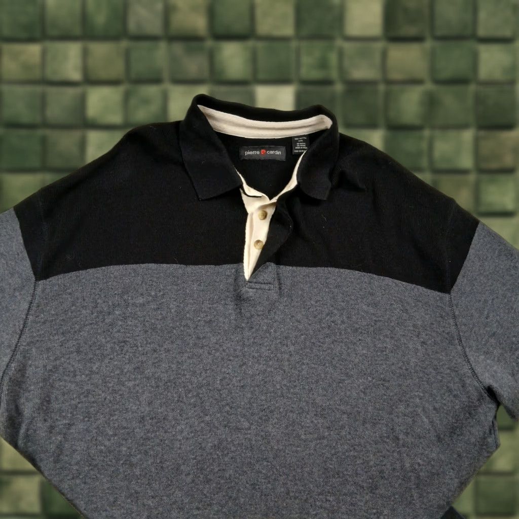 Pierre Cardin Pierre Cardin Rugby Polo Shirt Mens 2XL Gray Colorblock Colorblock Polo Shirt 2XL Mens Size US XXL / EU 58 / 5 - 1 Thumbnail