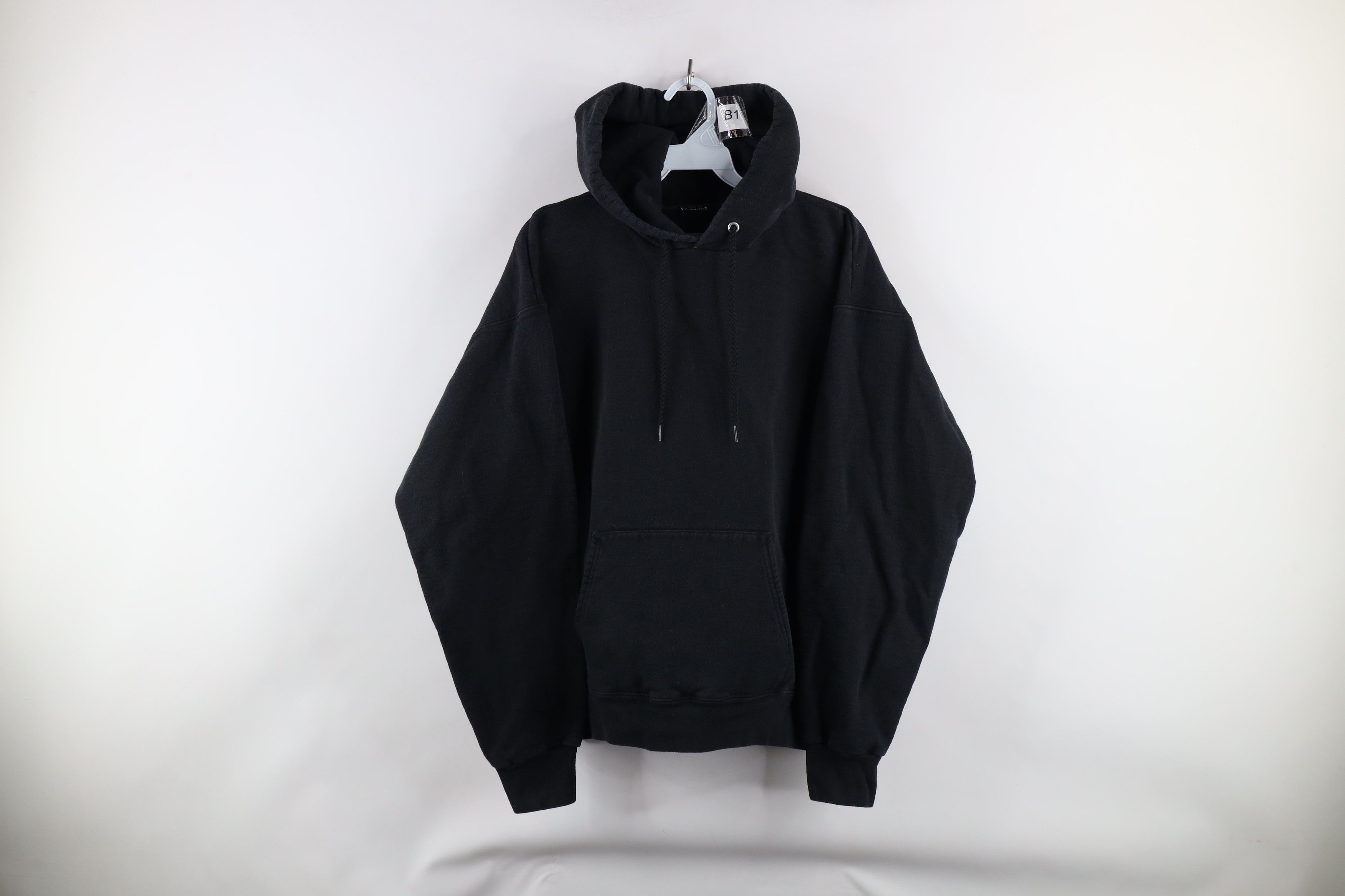 Vintage Vintage 90s Streetwear Heavyweight Hoodie Sweatshirt Black Size US M / EU 48-50 / 2 - 1 Thumbnail