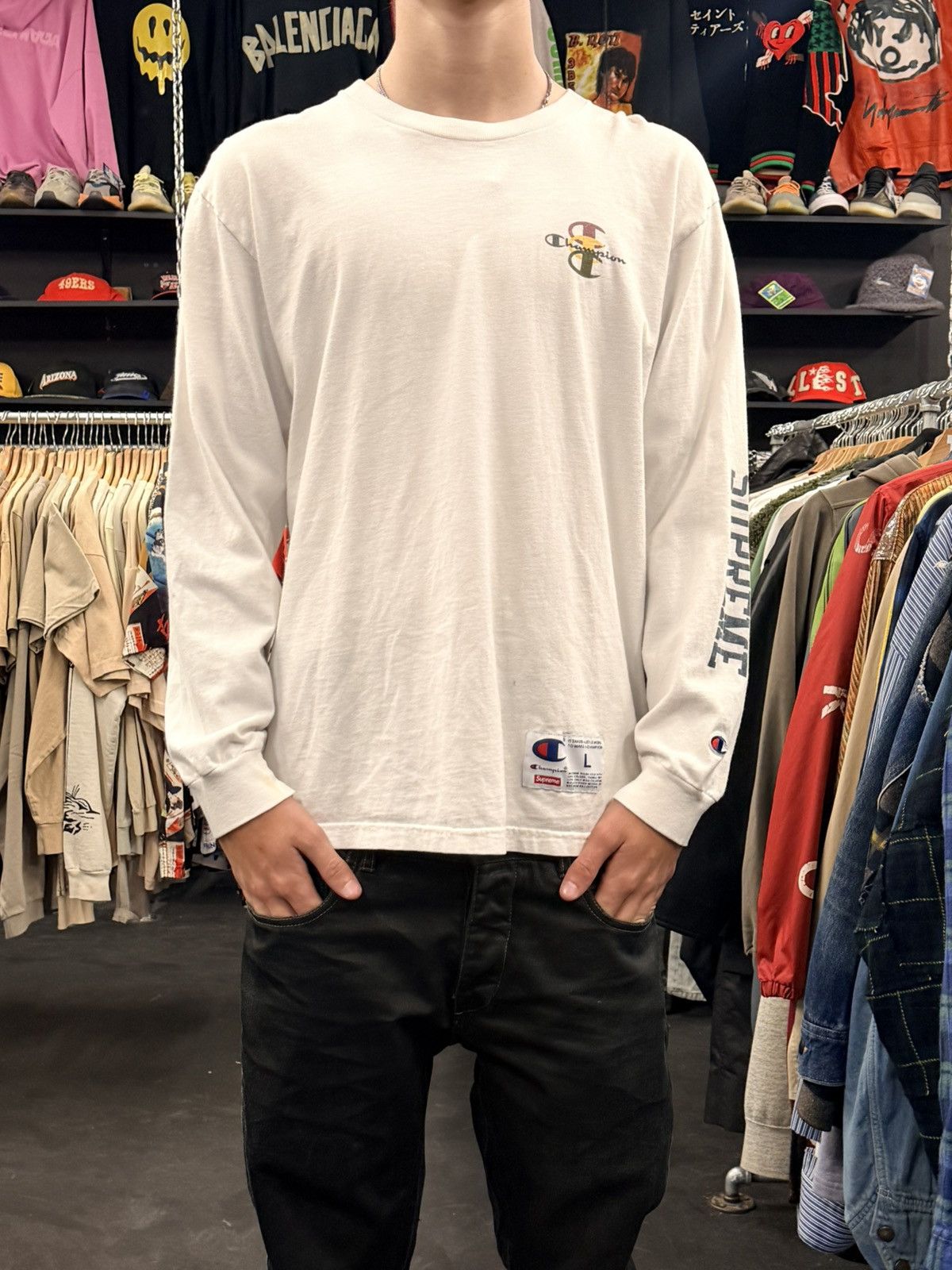 Supreme Supreme x Champion LongSleeve Size US L / EU 52-54 / 3 - 1 Thumbnail