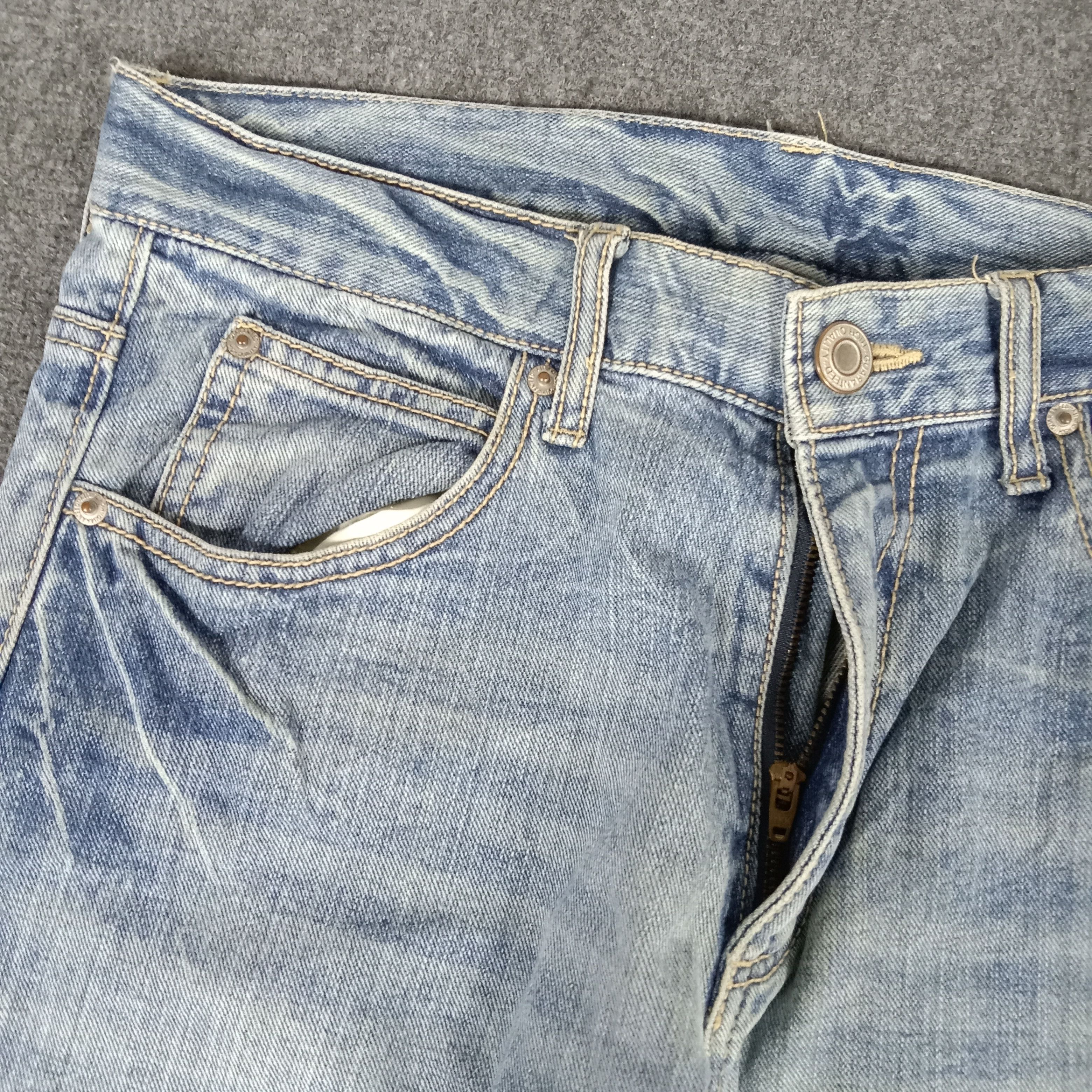 Japanese Brand × Vintage Back & Forth Back Print Punk Style Denim Jeans Size US 31 - 6 Thumbnail