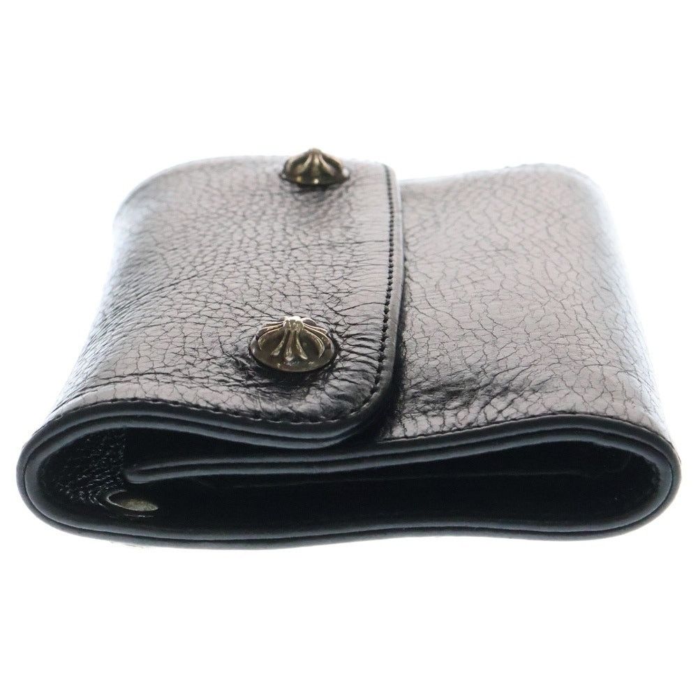 CHROME HEARTS WAVE MINI Leather Wallet Black