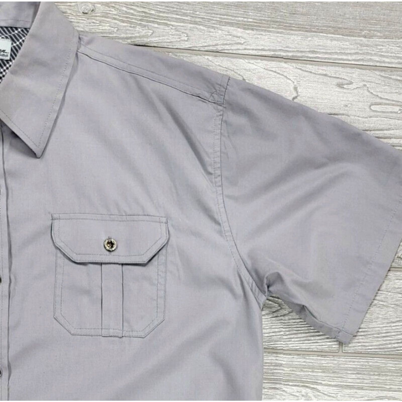 Vintage Miskeen Button Up Shirt Mens XL Gray Short Sleeve Workshirt Military Pockets Shirt Mens XL Gray Short Sleeve Button-Up Pockets Military Vintage No Size US XL / EU 56 / 4 - 3 Thumbnail
