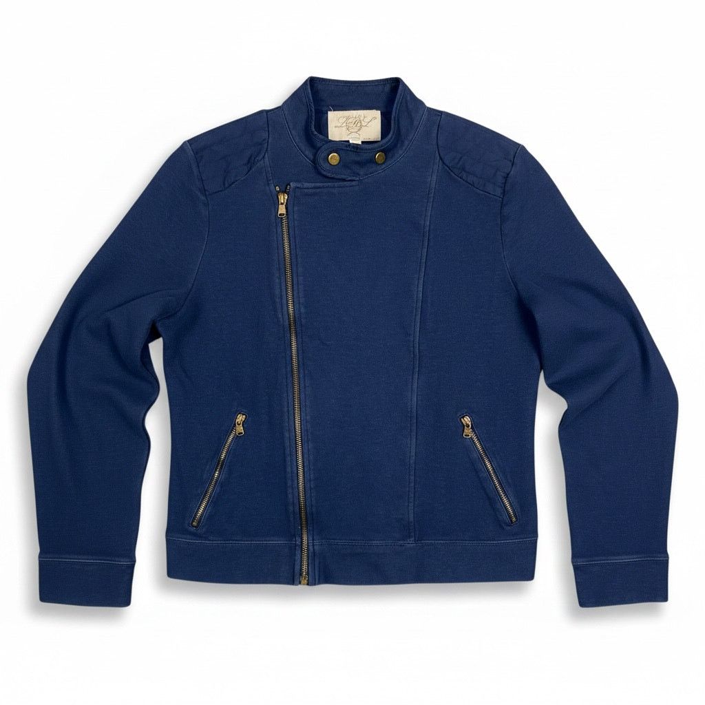 Lauren Ralph Lauren Lauren Ralph Lauren Jacket Womens L Blue Cotton Motorcycle Size L / US 10 / IT 46 - 1 Thumbnail