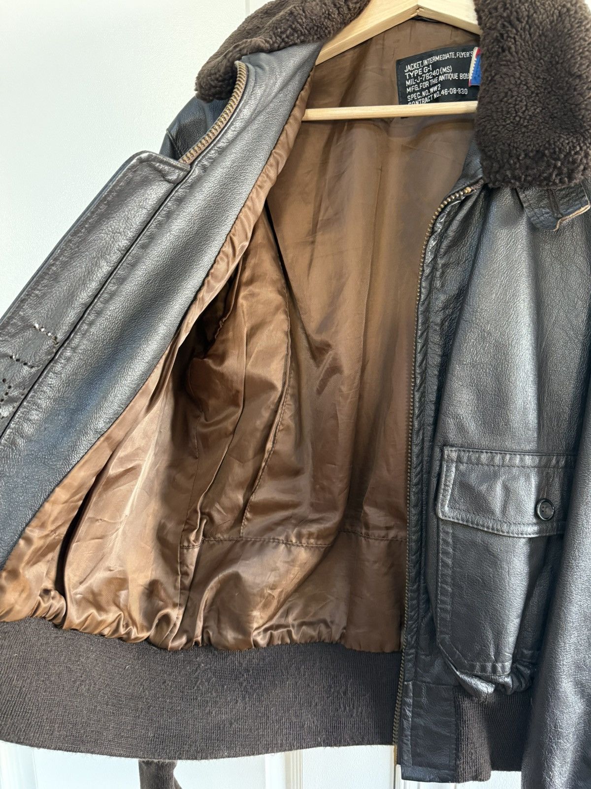 Other WW2 Military Flyers Type G-1 Leather Jacket Mil-J-78240 Size US M / EU 48-50 / 2 - 3 Thumbnail