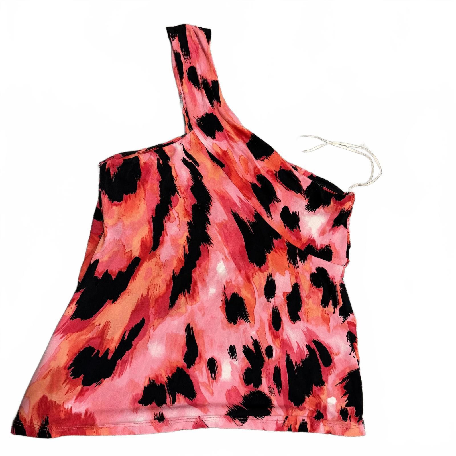 Other Cache One-Shoulder Animal Print Top Size Large Size L / US 10 / IT 46 - 2 Thumbnail