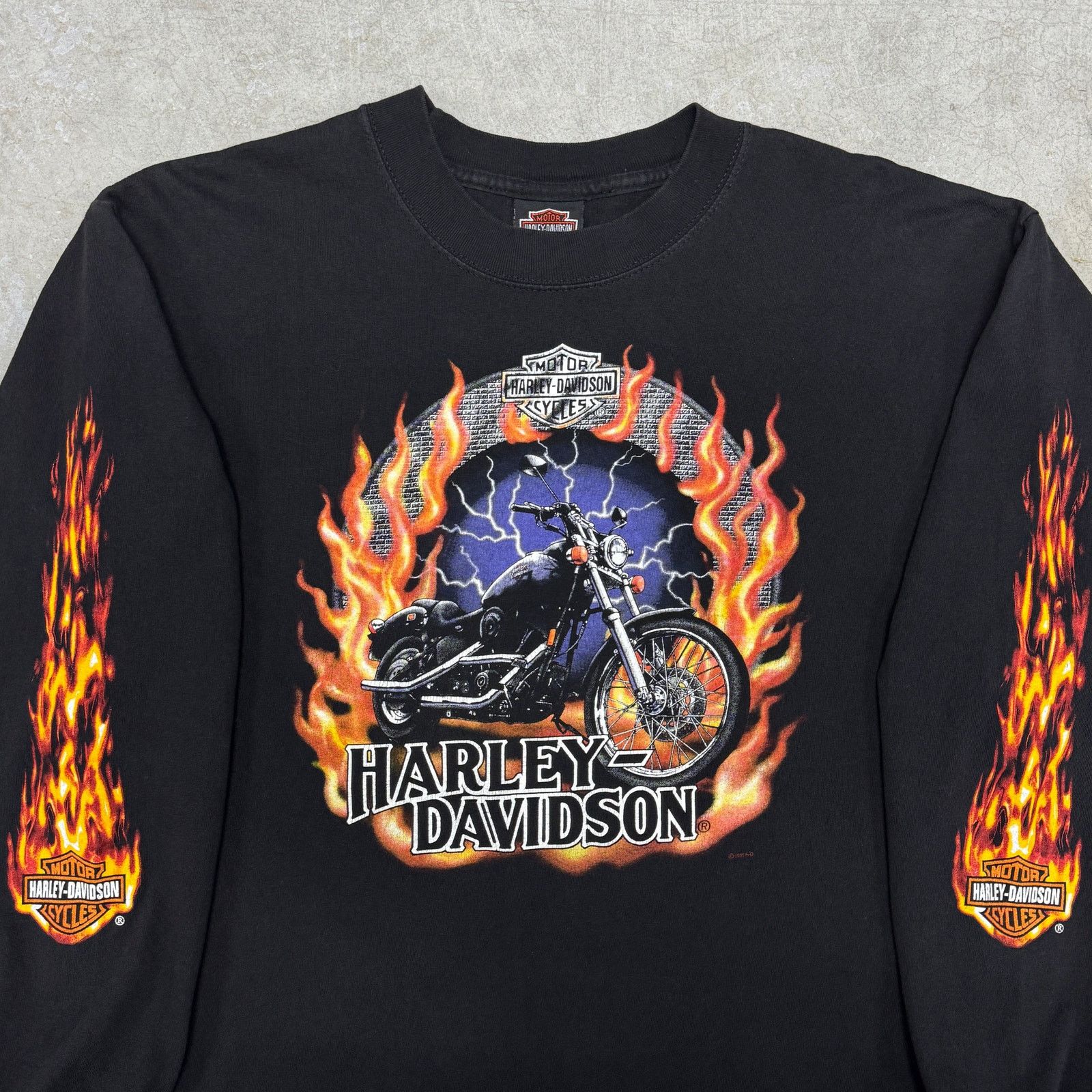Harley Davidson Vintage Harley Davidson Flame Longsleeve Size US L / EU 52-54 / 3 - 3 Thumbnail