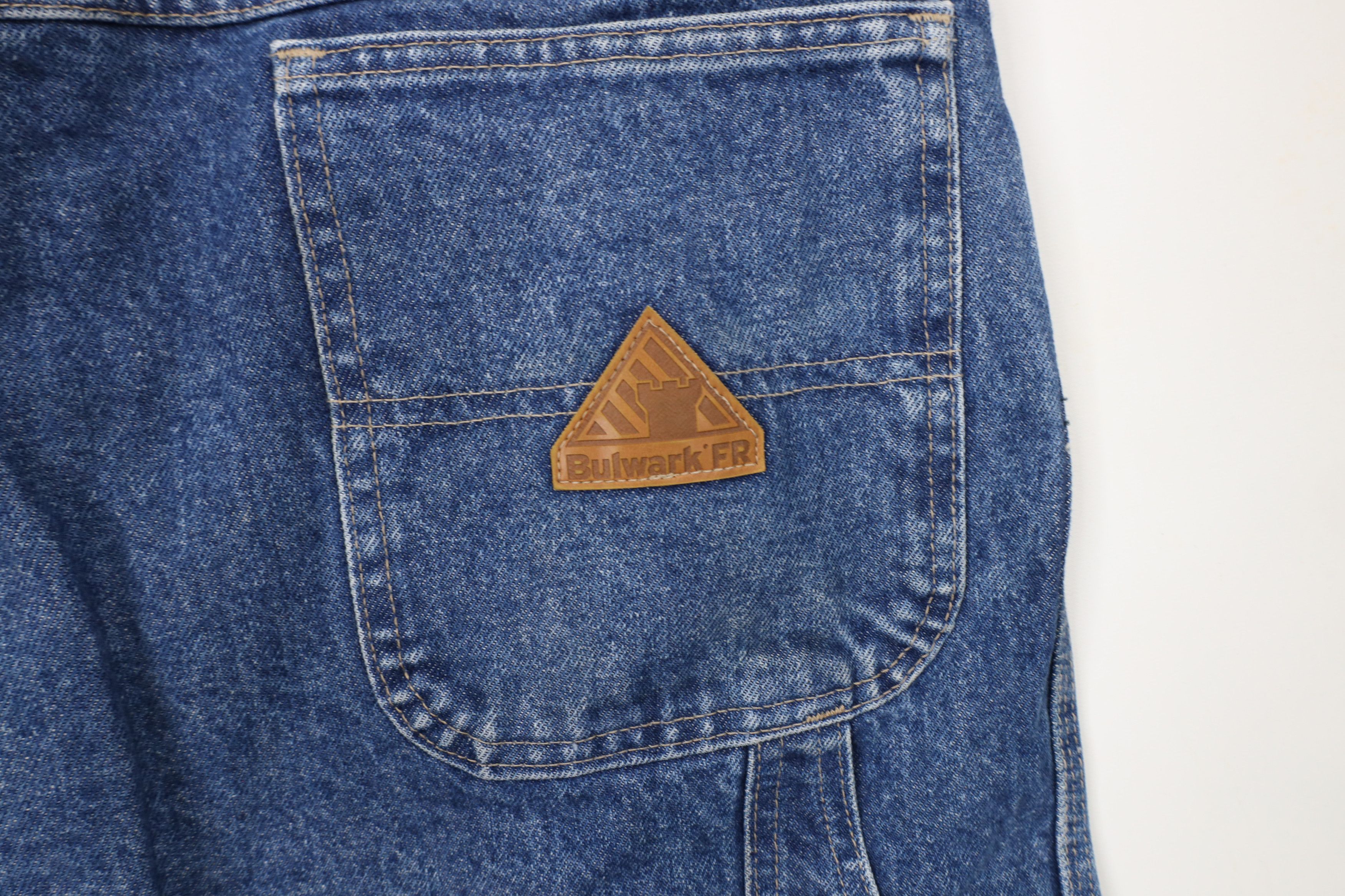 Vintage Vintage Bulwark FR Flame Resistant Wide Leg Dungaree Jeans Size US 38 / EU 54 - 13 Thumbnail