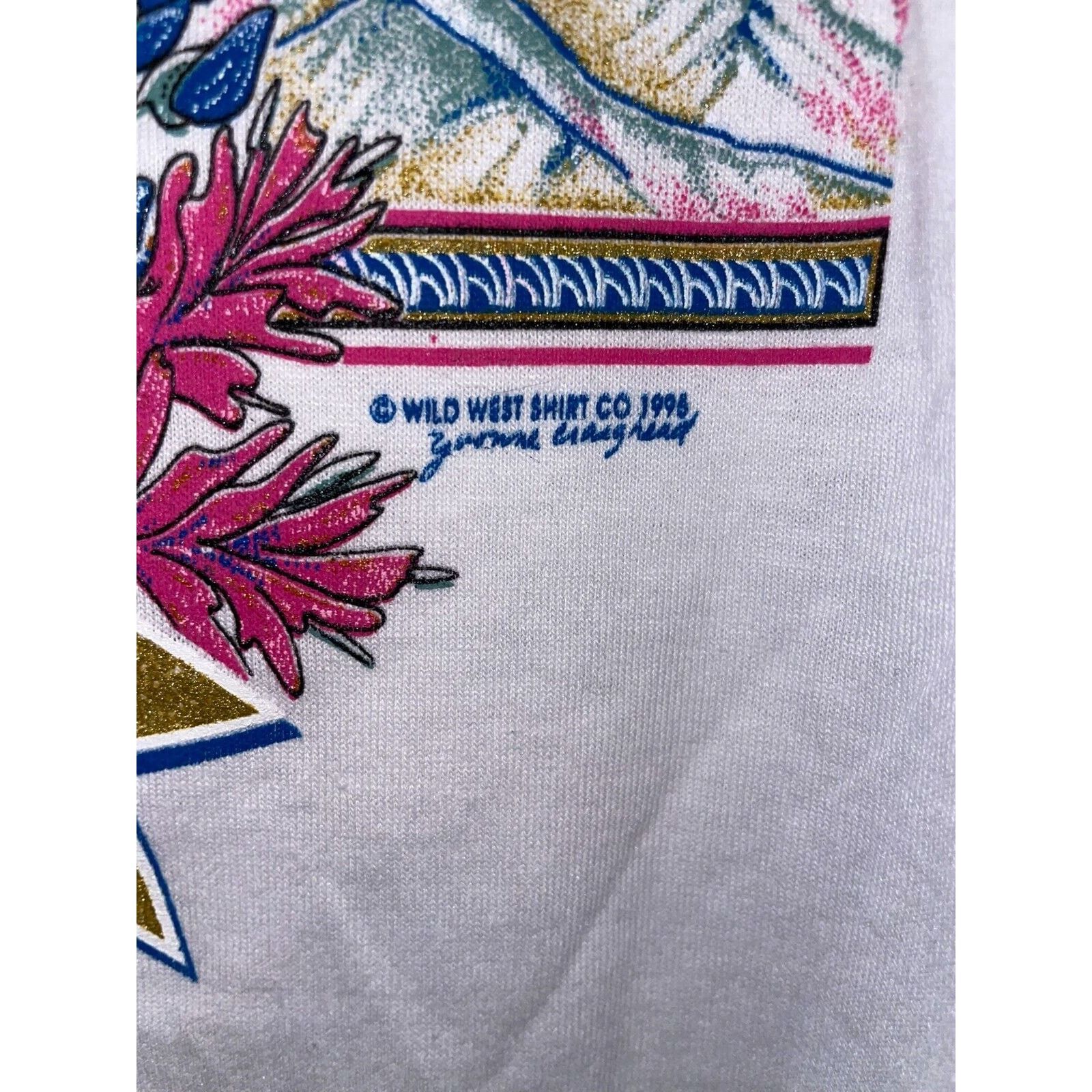 Jerzees Vintage Test Print Jackson Hole Wyoming Misprint White M Tee Size US M / EU 48-50 / 2 - 7 Thumbnail