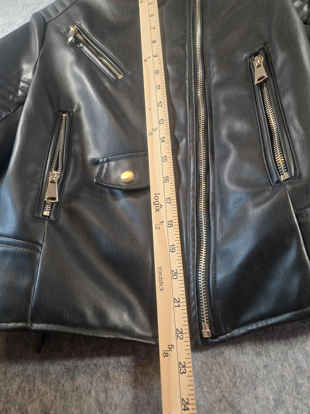 Other Zara Faux Leather Quilted Biker Moto Jacket Black Sz L Size L / US 10 / IT 46 - 4 Thumbnail